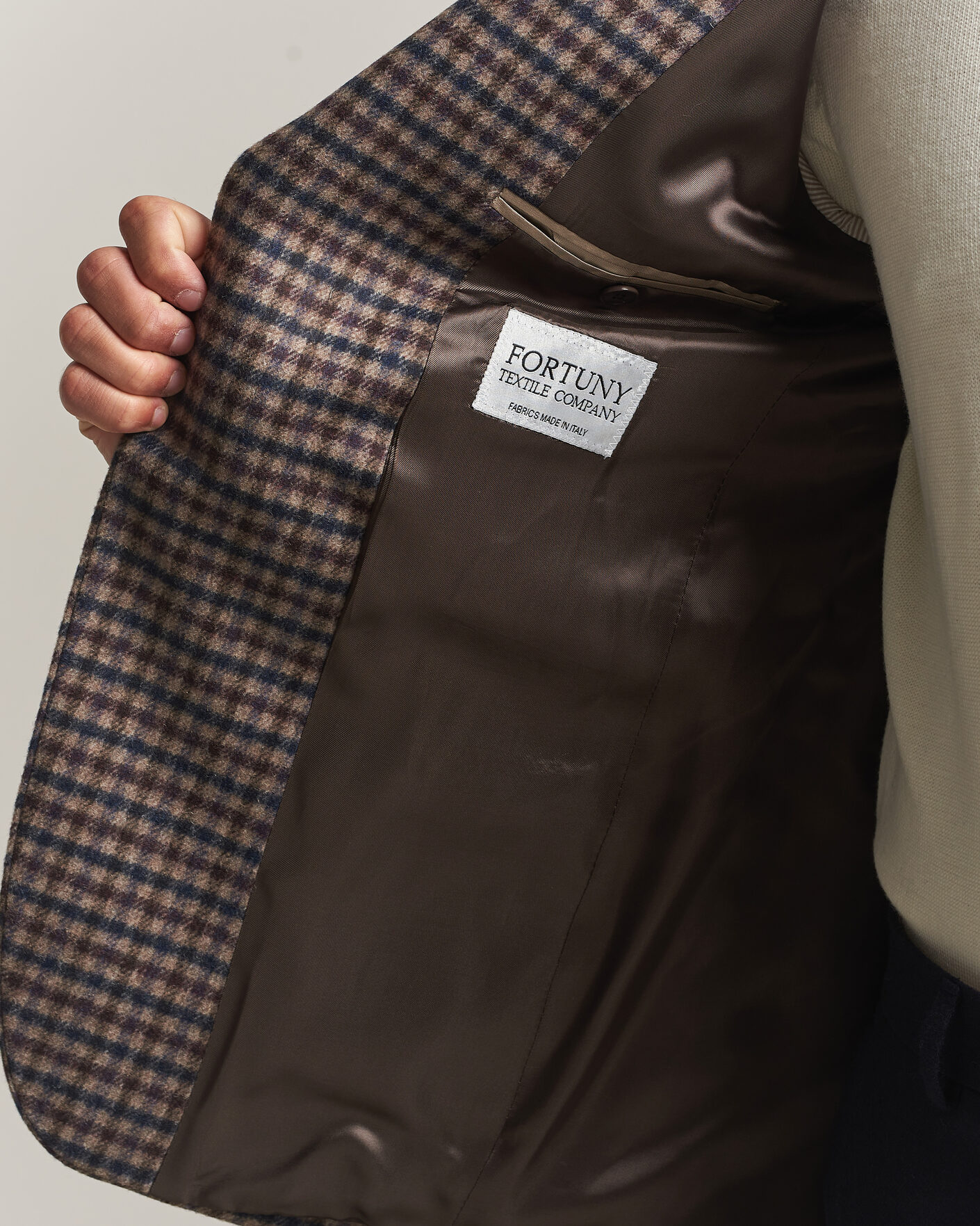 Uomini | Blazers | Morris | Soft Check Blazer Brown