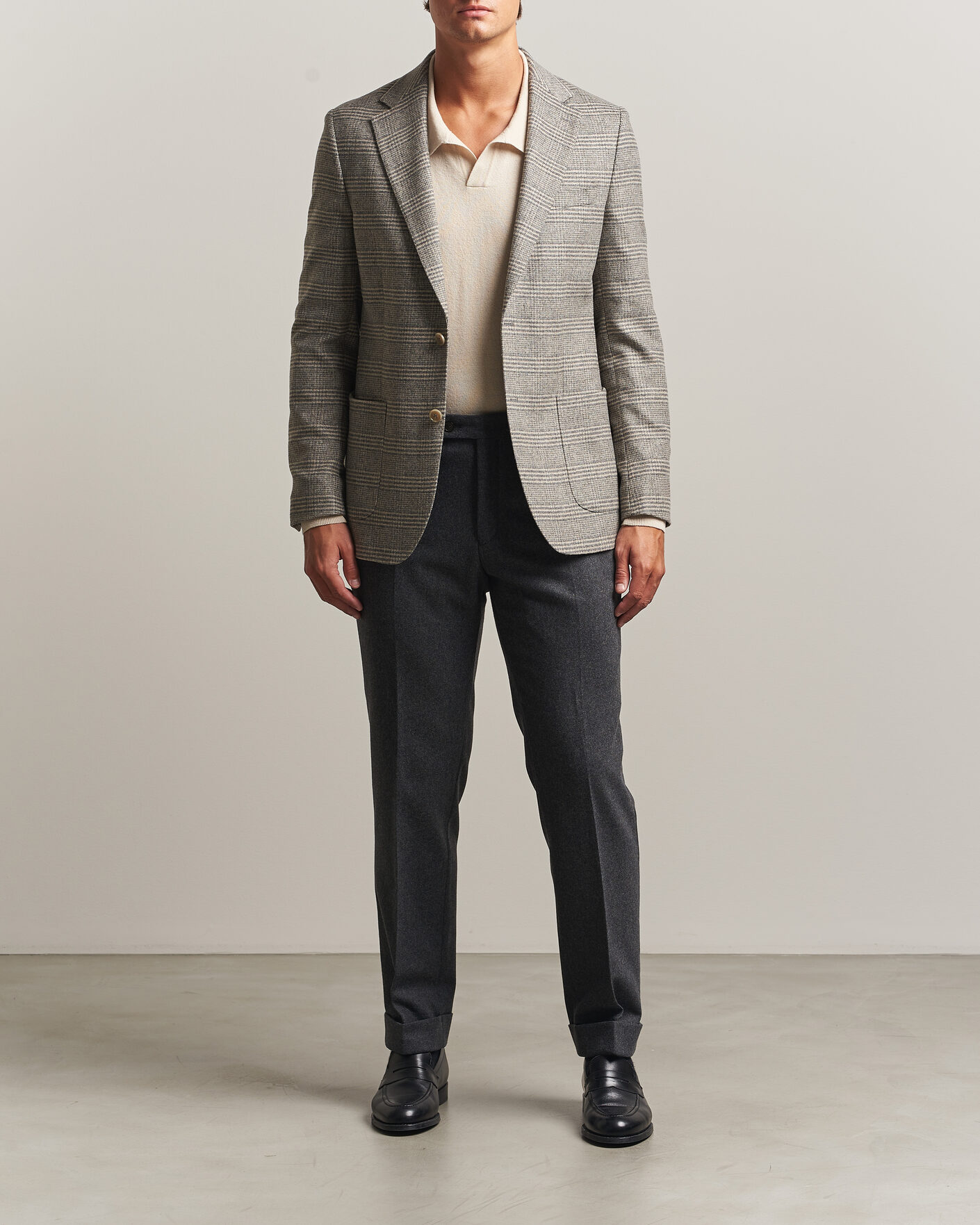 Uomini | Blazers | Morris | Soft Glencheck Blazer Brown