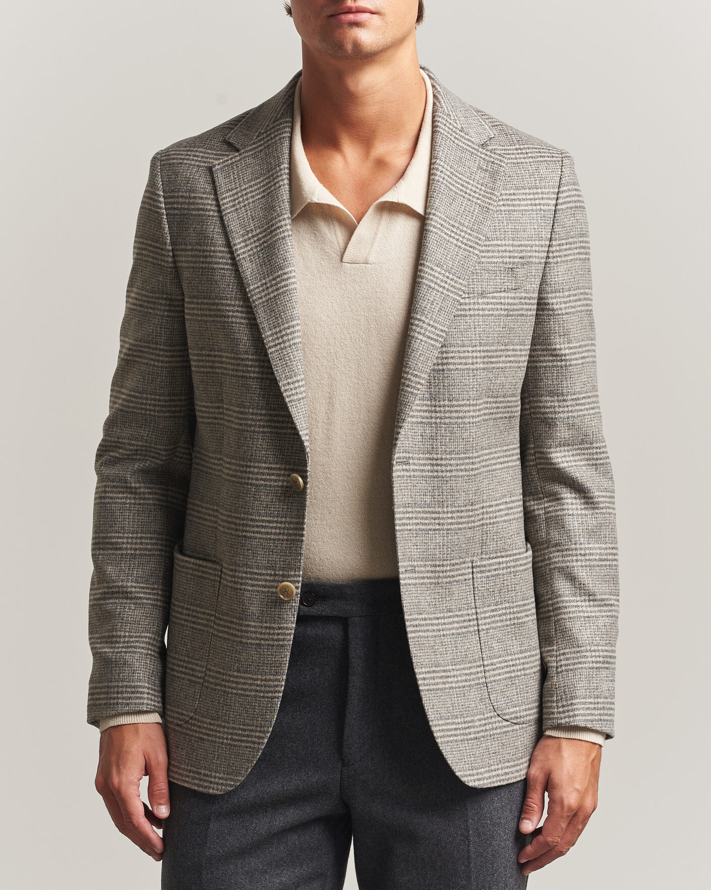 Uomini | Blazers | Morris | Soft Glencheck Blazer Brown