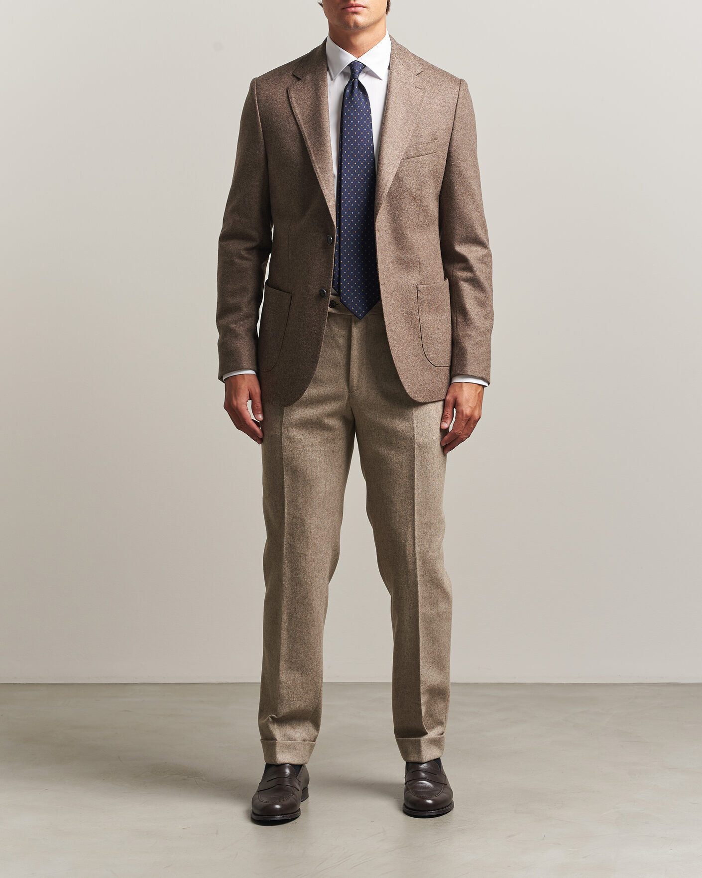 Uomini | Blazers | Morris | Wool Jersey Blazer Brown
