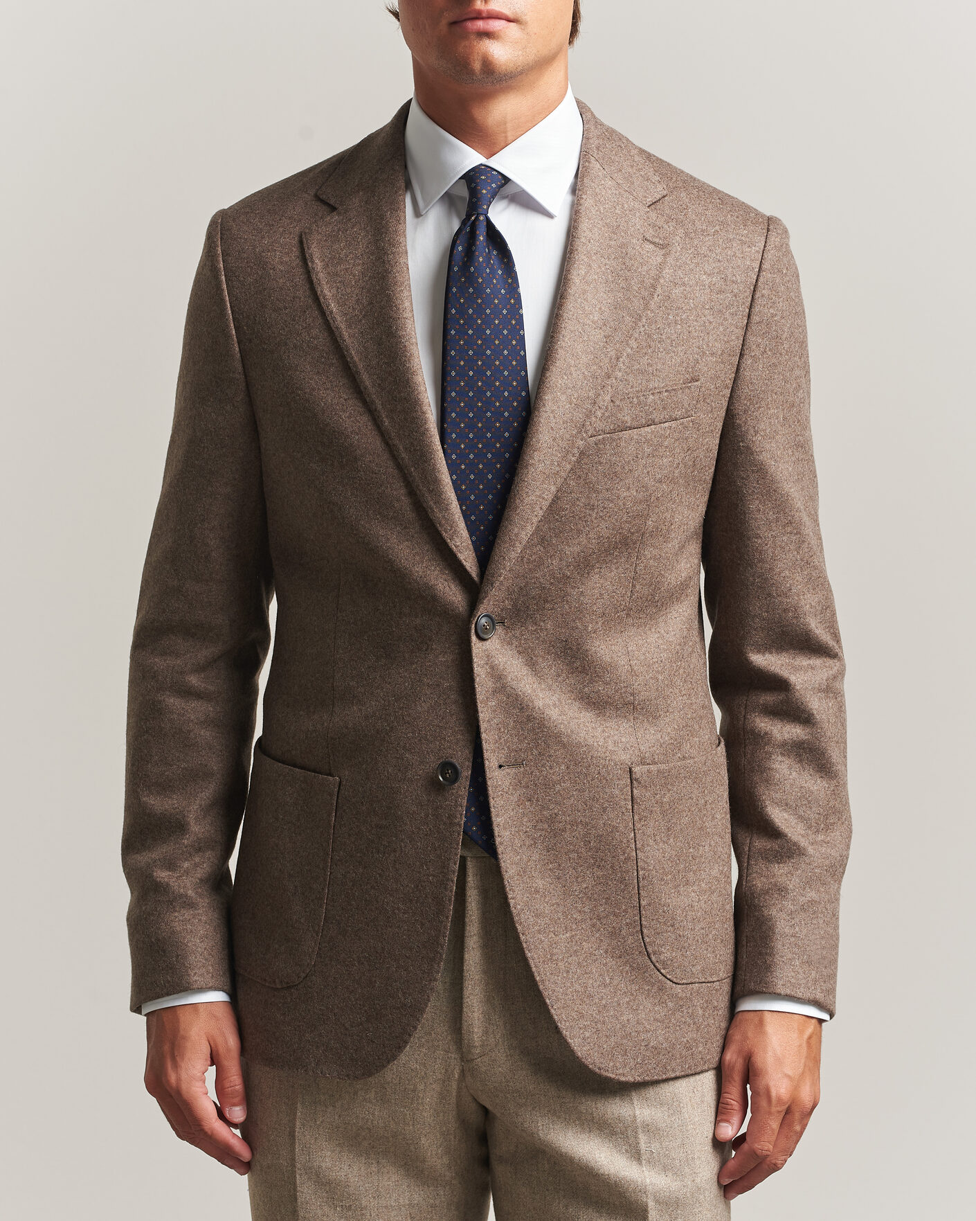 Uomini | Blazers | Morris | Wool Jersey Blazer Brown
