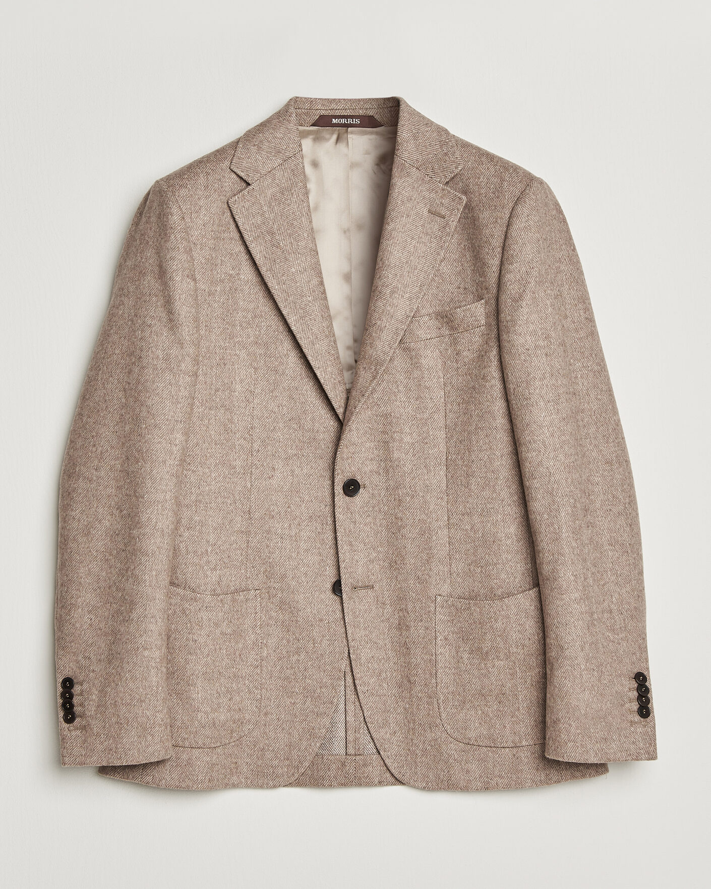 Uomini | Blazers | Morris | Soft Herringbone Blazer Khaki