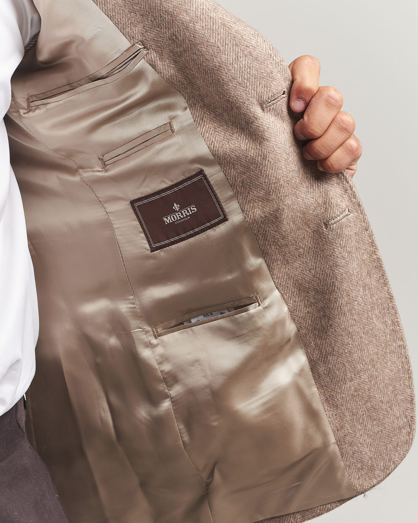 Uomini | Blazers | Morris | Soft Herringbone Blazer Khaki