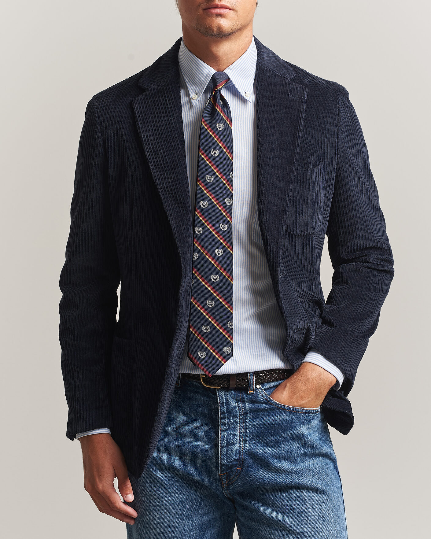 Uomini | Blazers | Morris | Washed Cord Blazer Navy