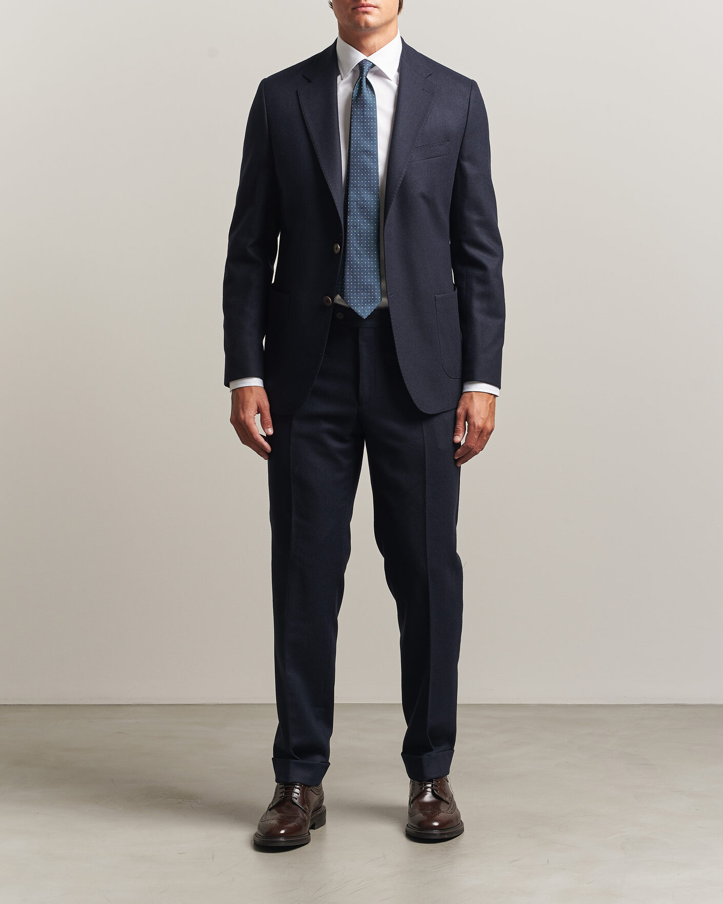 Uomini | Blazers | Morris | Flannel Suit Blazer Navy