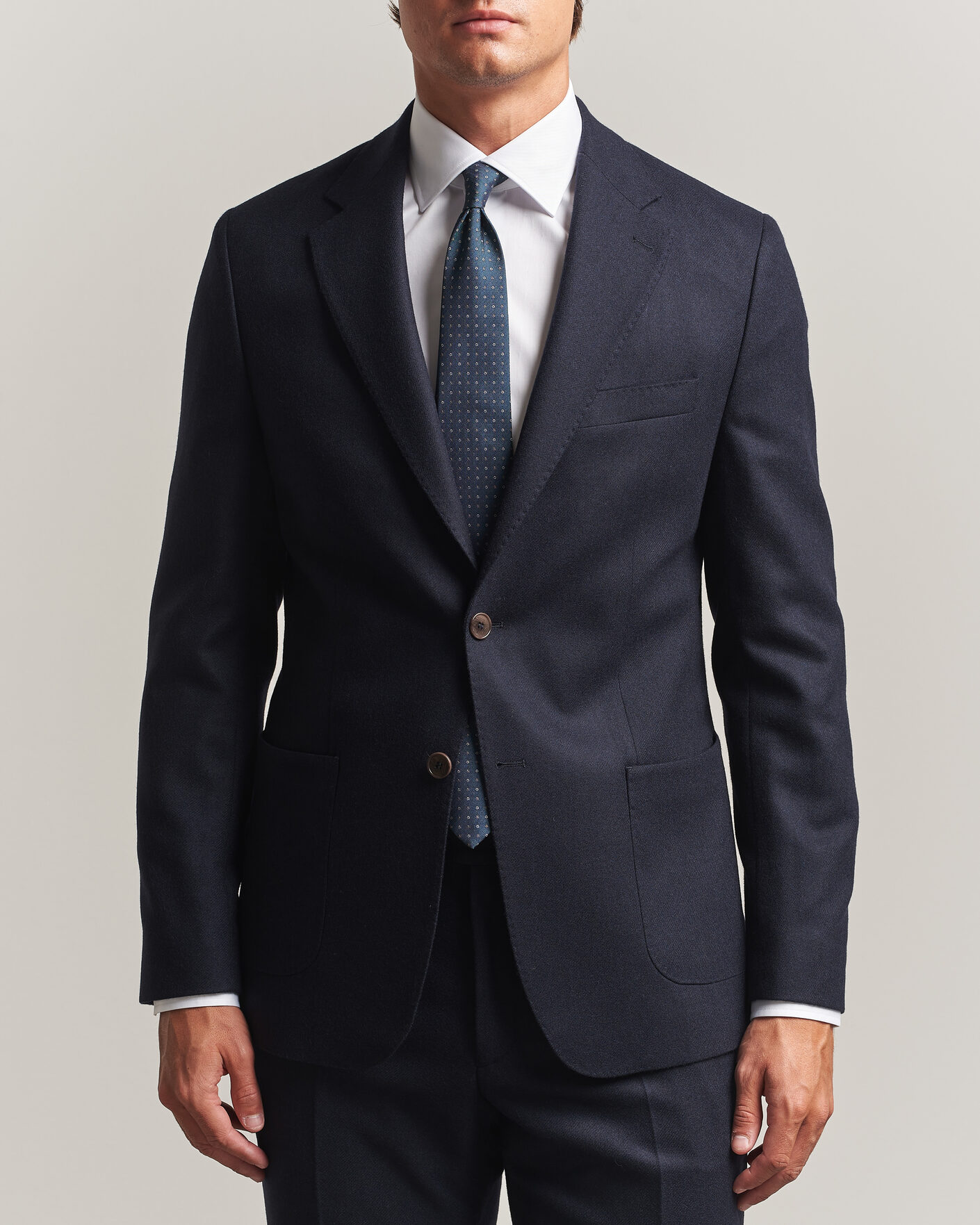 Uomini | Blazers | Morris | Flannel Suit Blazer Navy