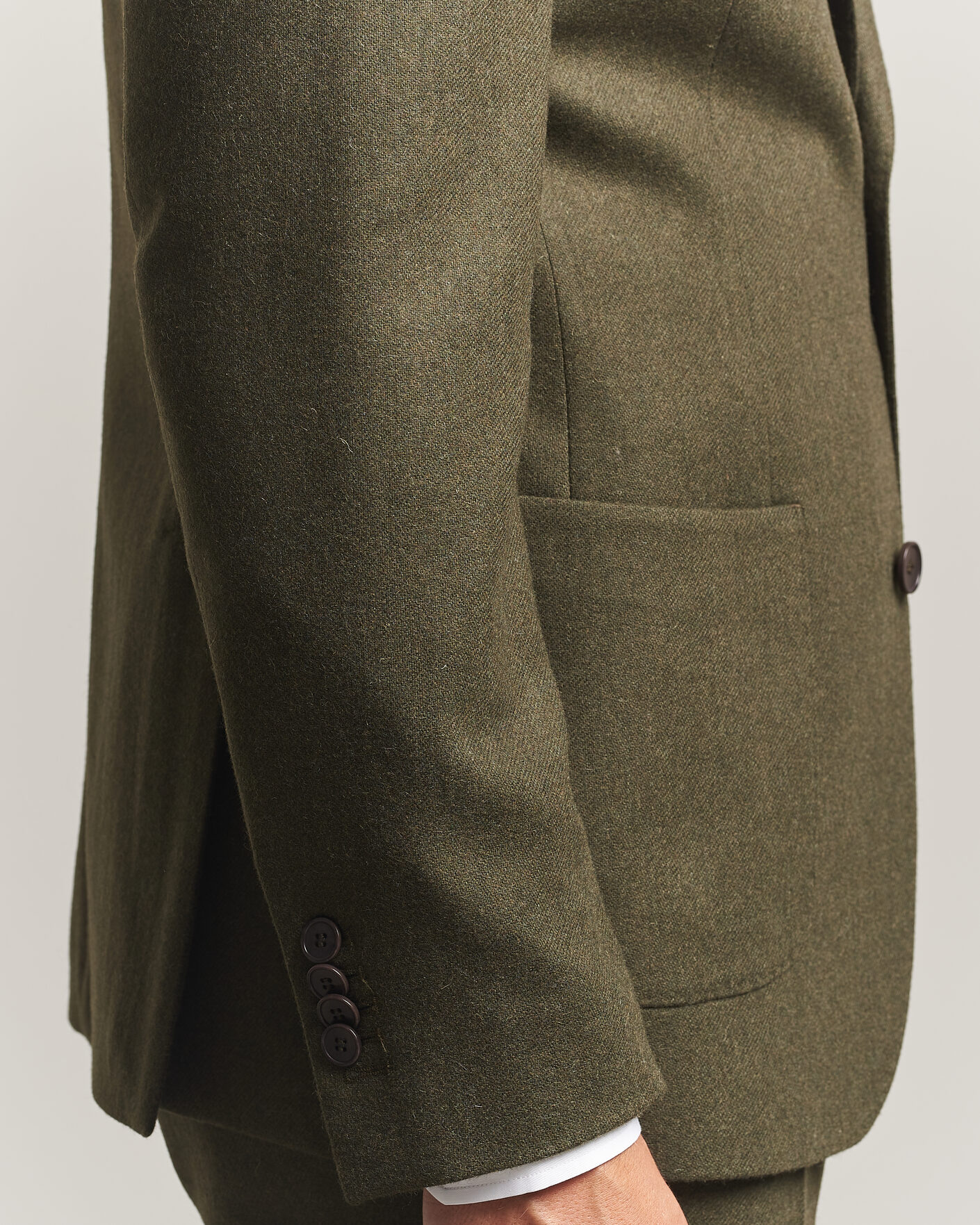Uomini | Blazers | Morris | Flannel Suit Blazer Green