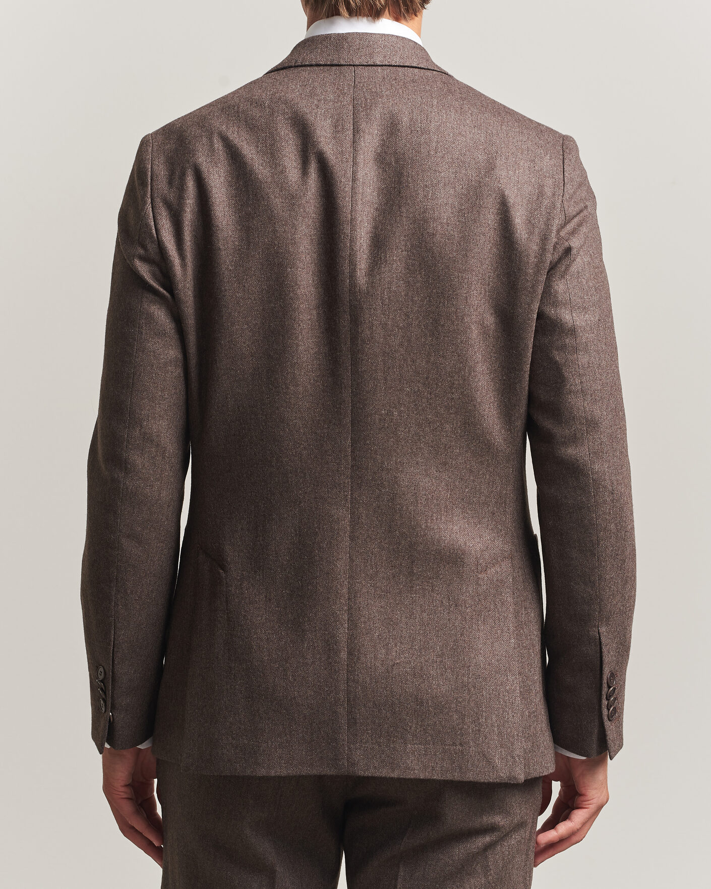 Uomini | Blazers | Morris | Flannel Suit Blazer Brown
