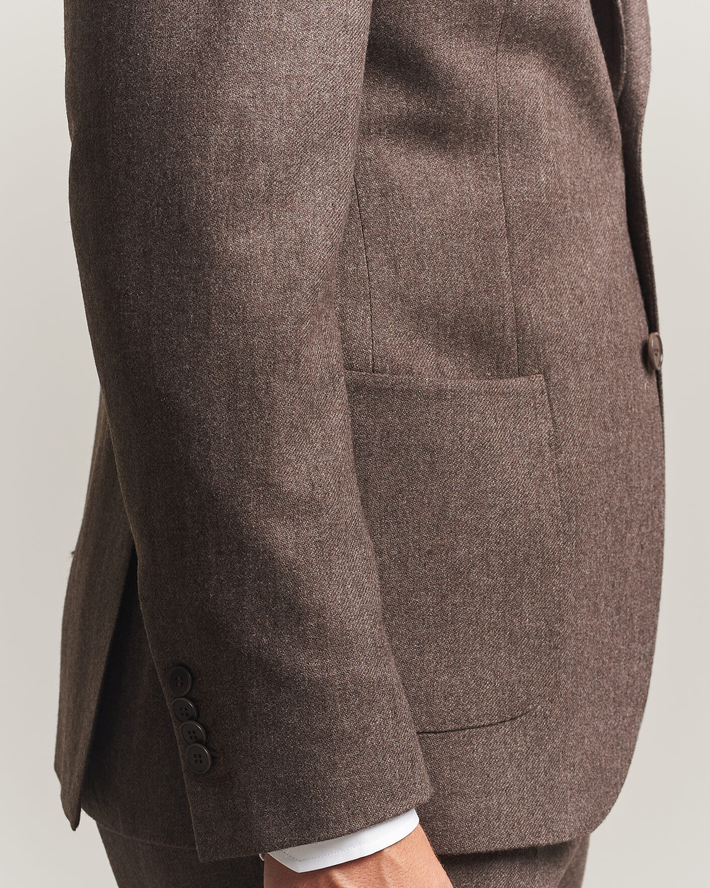 Uomini | Blazers | Morris | Flannel Suit Blazer Brown