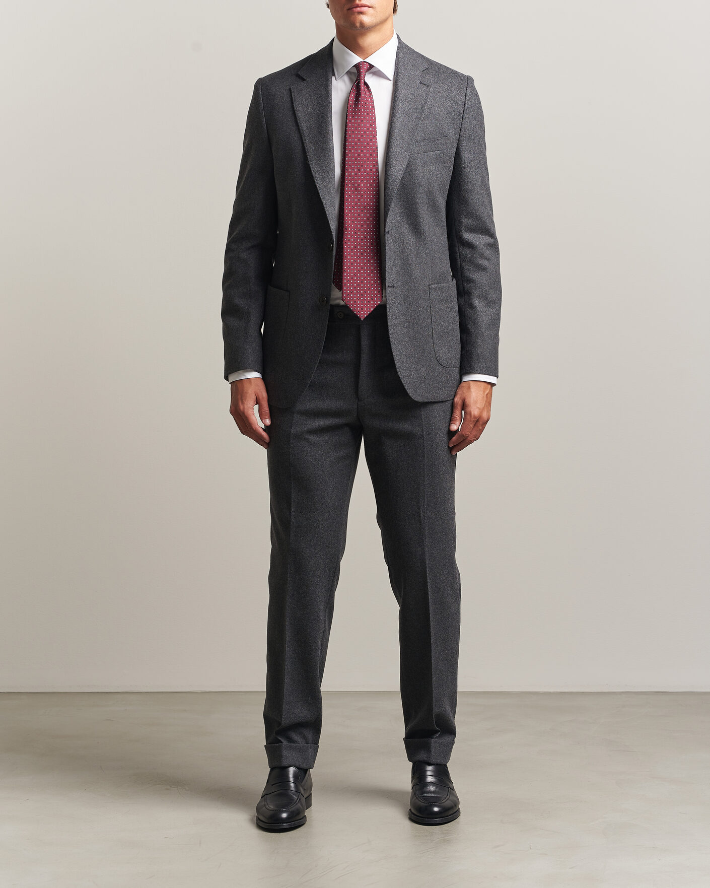 Uomini | Blazers | Morris | Flannel Suit Blazer Grey