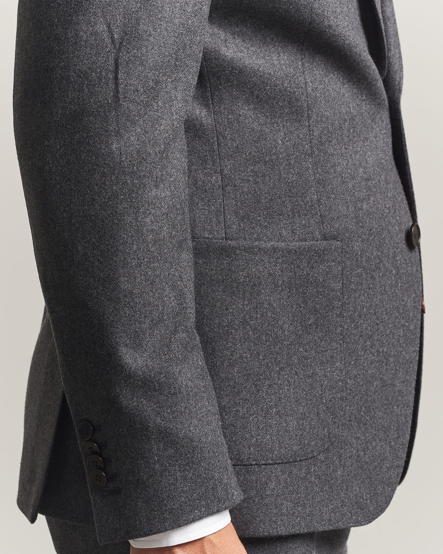 Uomini | Blazers | Morris | Flannel Suit Blazer Grey