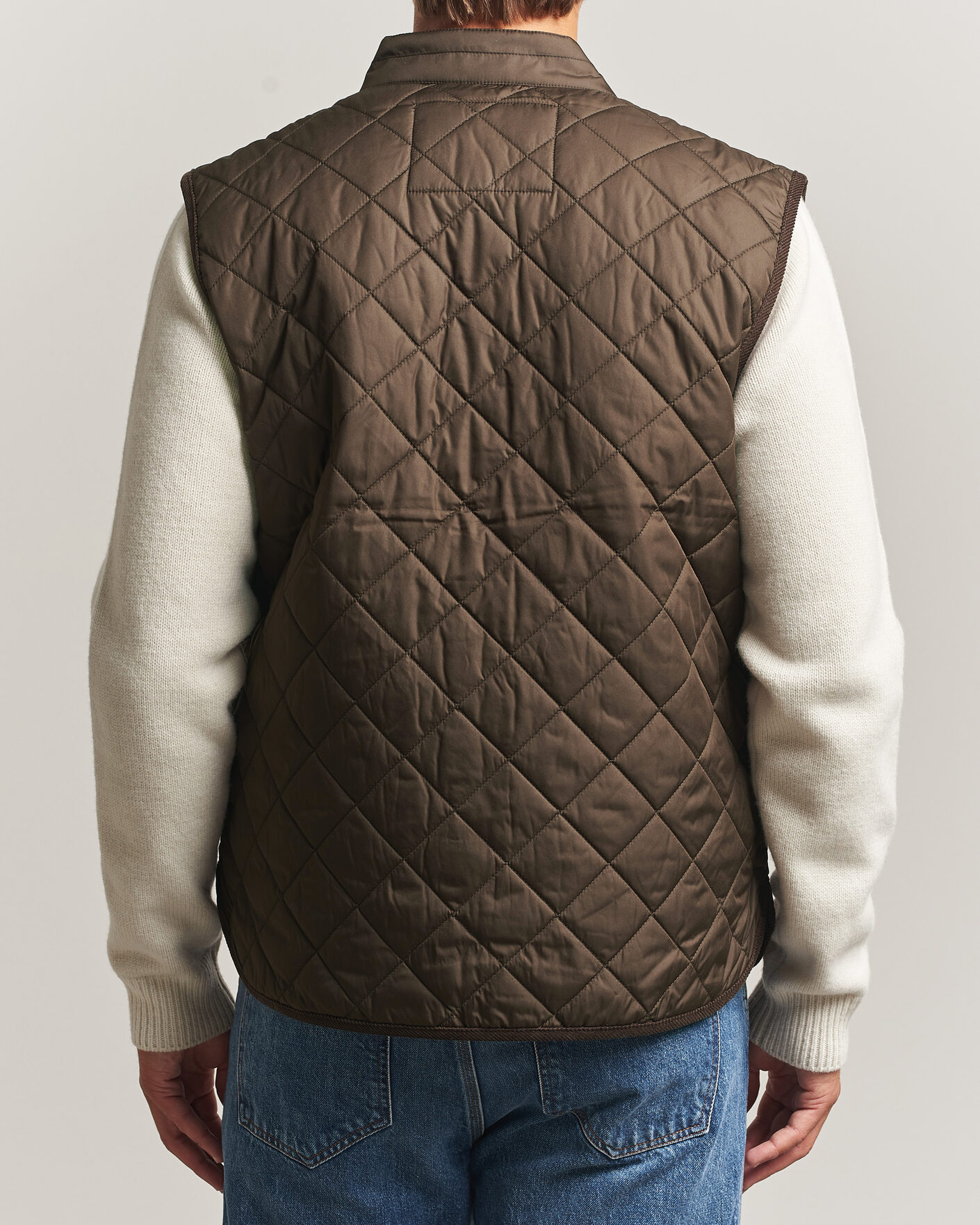 Uomini | Gilet | Morris | Teddy Quilted Vest Brown