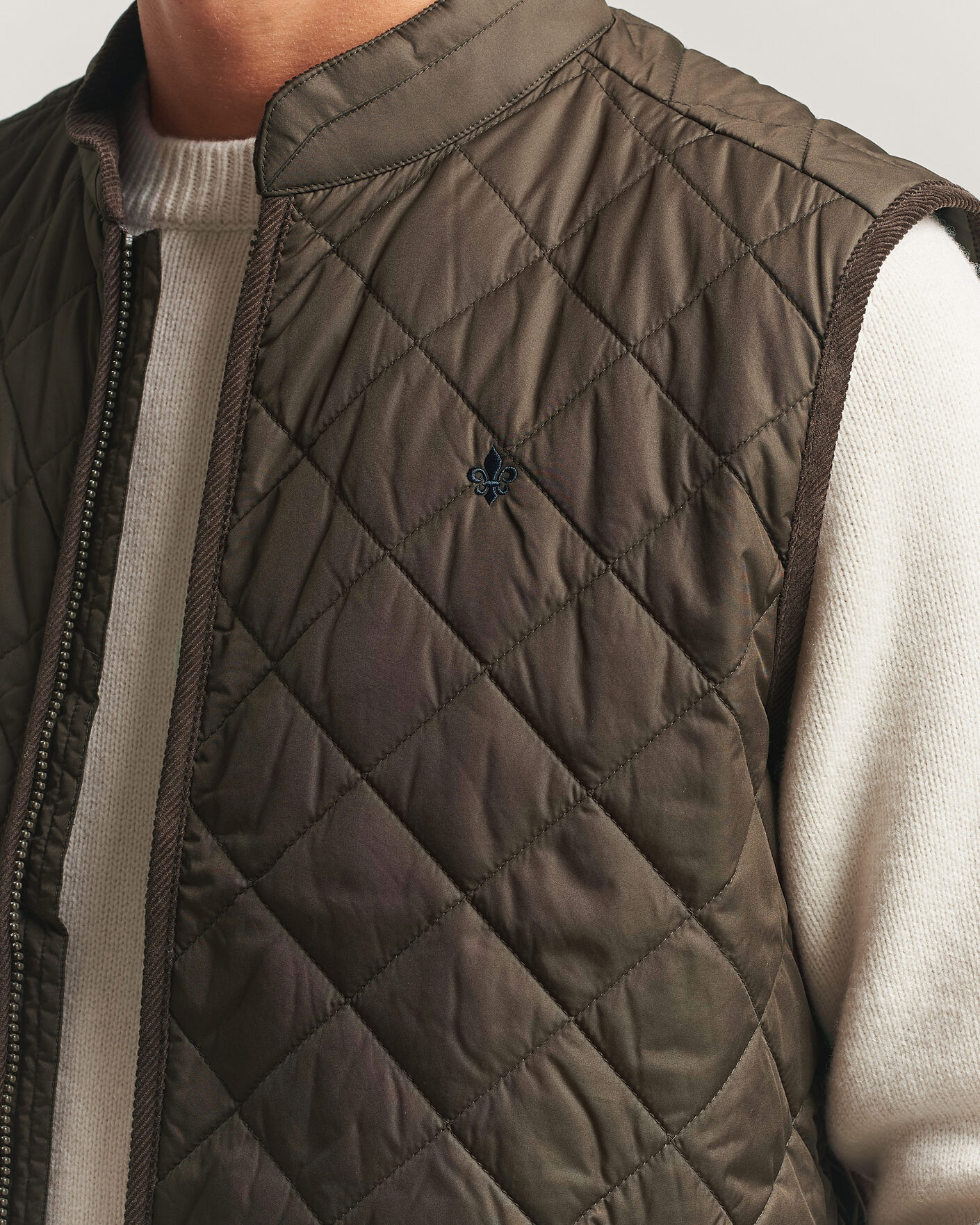 Uomini | Gilet | Morris | Teddy Quilted Vest Brown
