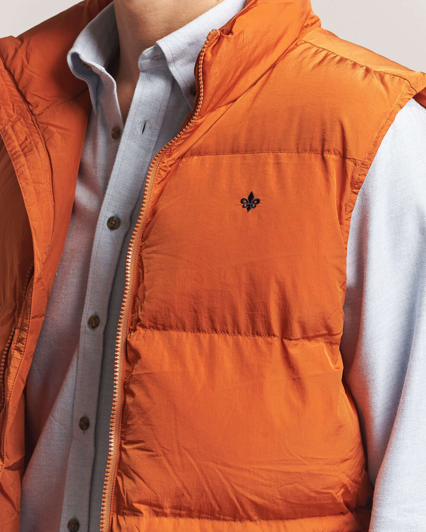 Uomini | Gilet | Morris | Lennox Puffer Vest Orange