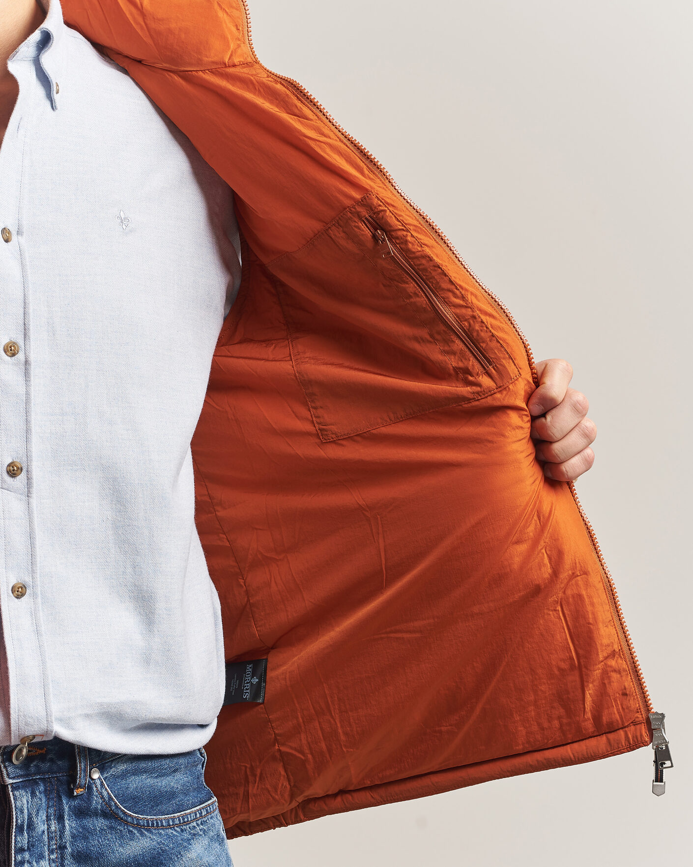 Uomini | Gilet | Morris | Lennox Puffer Vest Orange