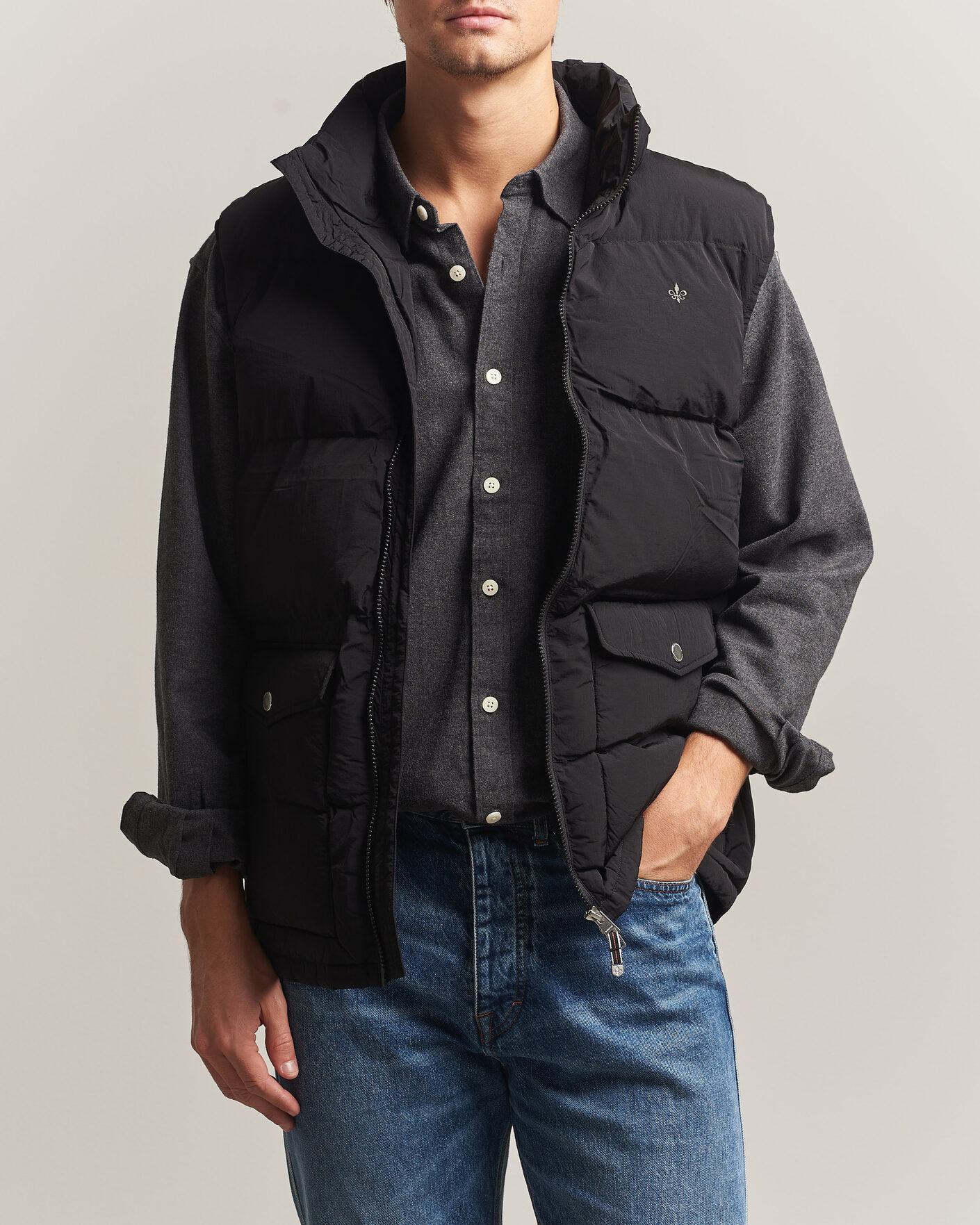 Uomini | Gilet | Morris | Lennox Puffer Vest Black