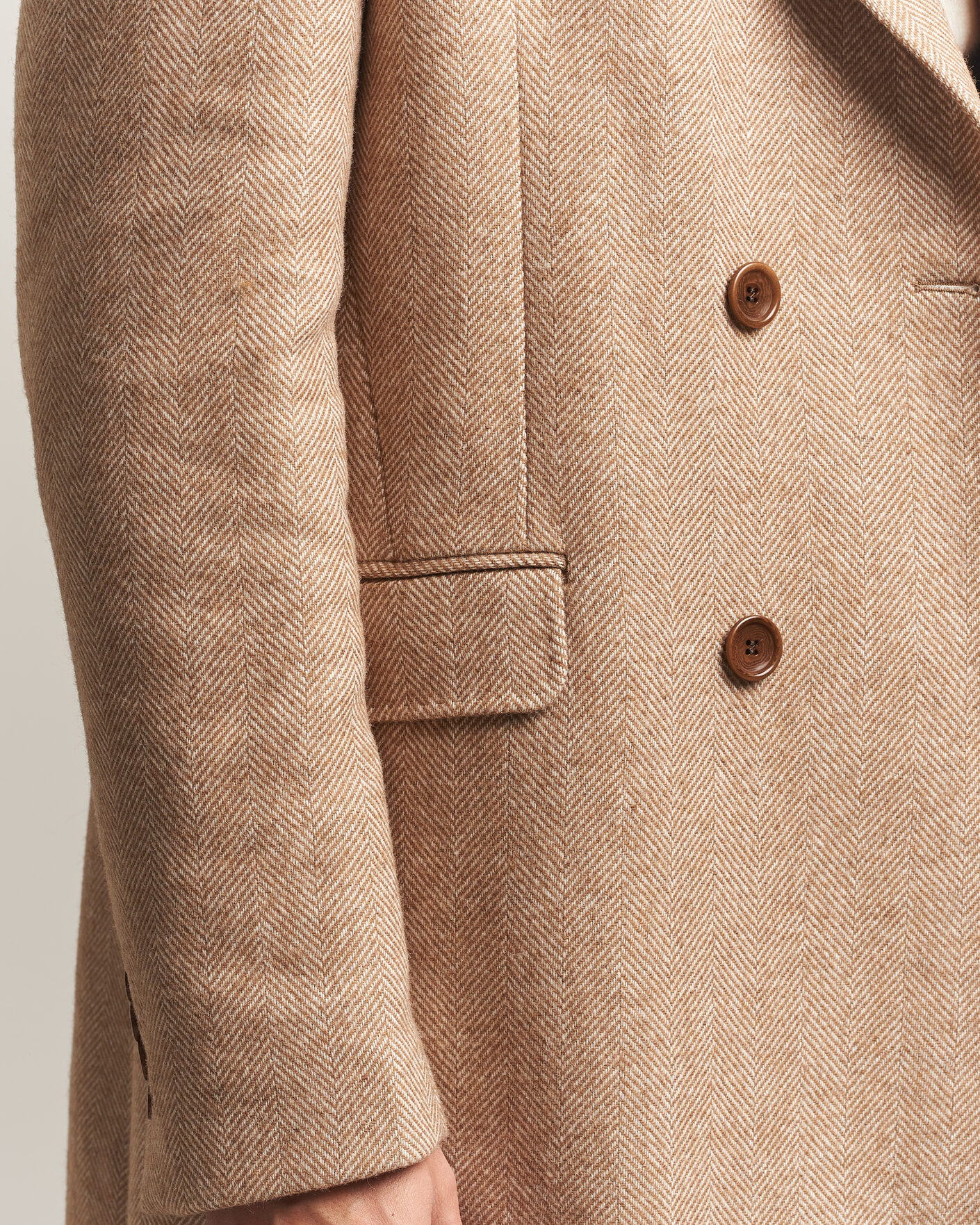 Uomini | Giacche | Morris | Herringbone DB Coat Camel