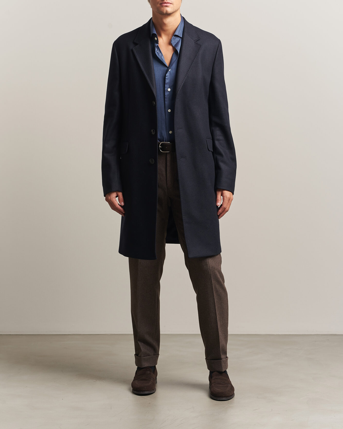 Uomini | Giacche | Morris | Ben Wool Coat Navy