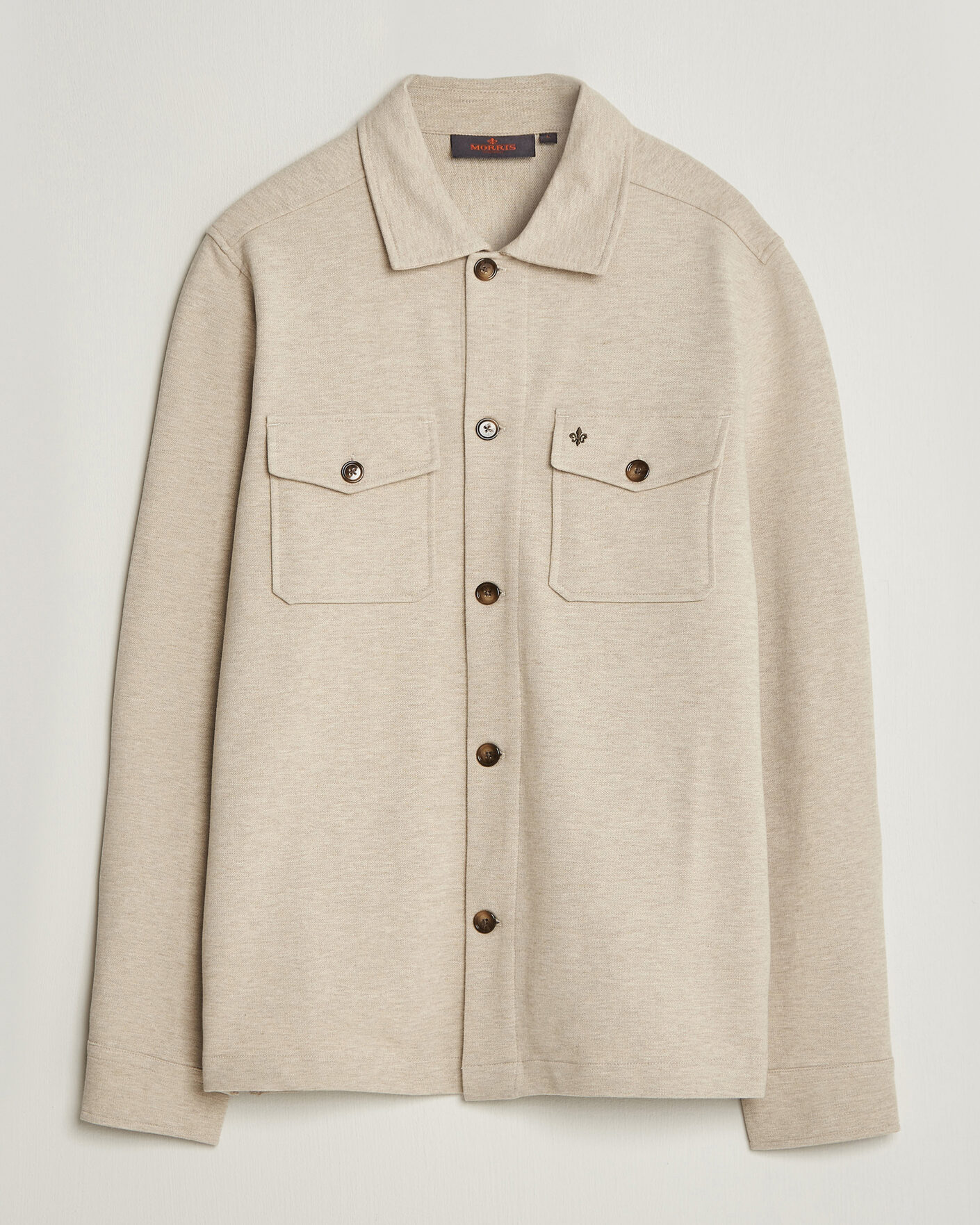 Uomini | Camicie | Morris | Andrew Jersey Overshirt Khaki