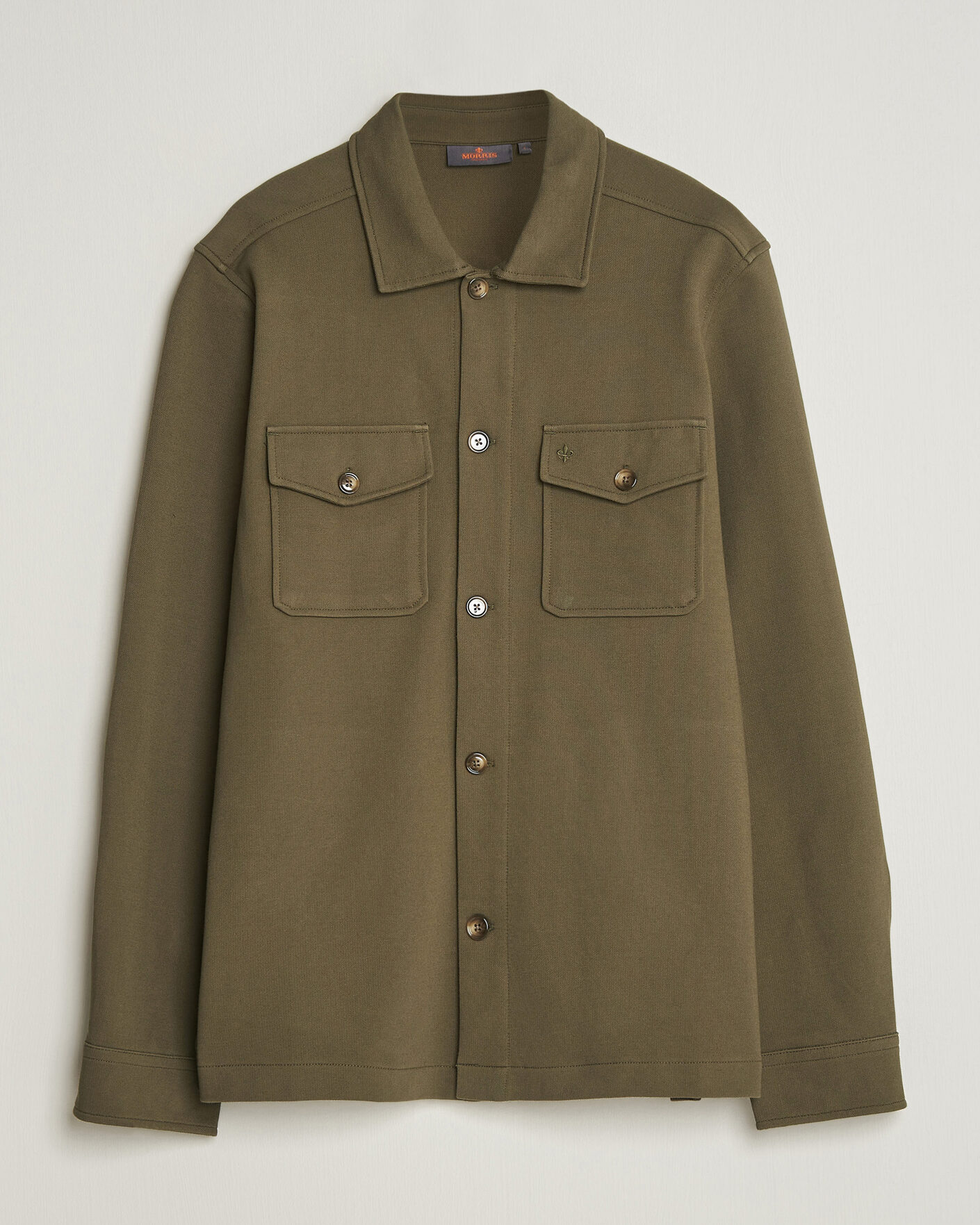 Uomini | Camicie | Morris | Andrew Jersey Overshirt Olive