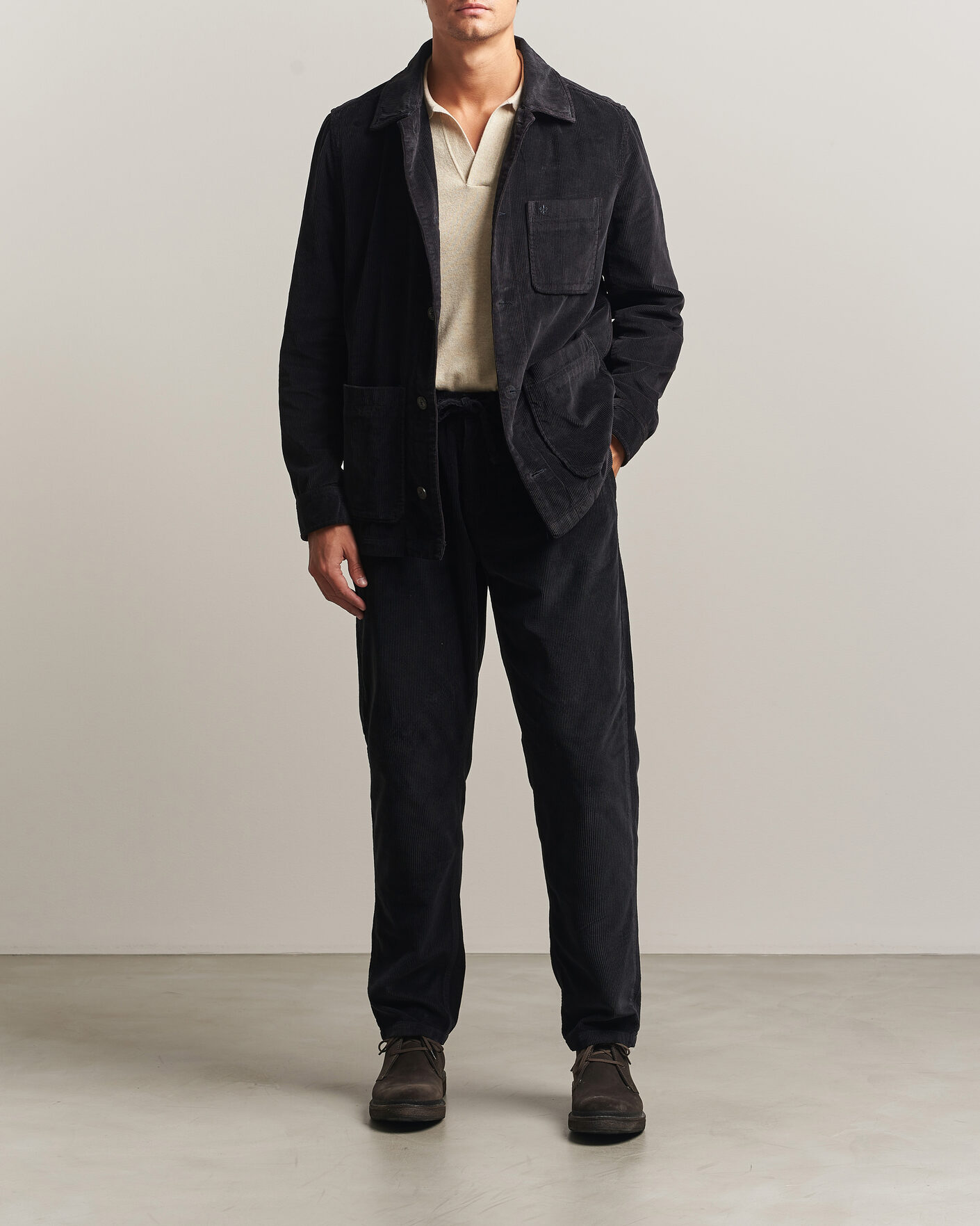 Uomini | Camicie | Morris | Fenix Cord Shirt Jacket Blue