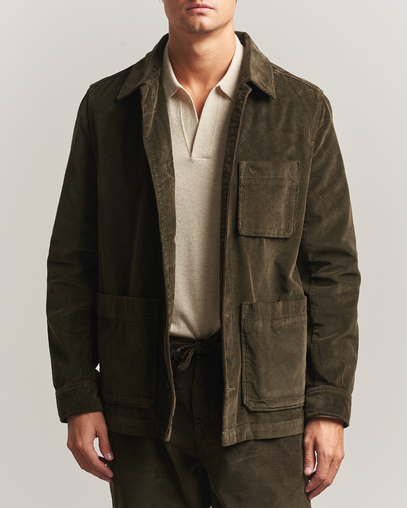 Uomini | Camicie | Morris | Fenix Cord Shirt Jacket Olive