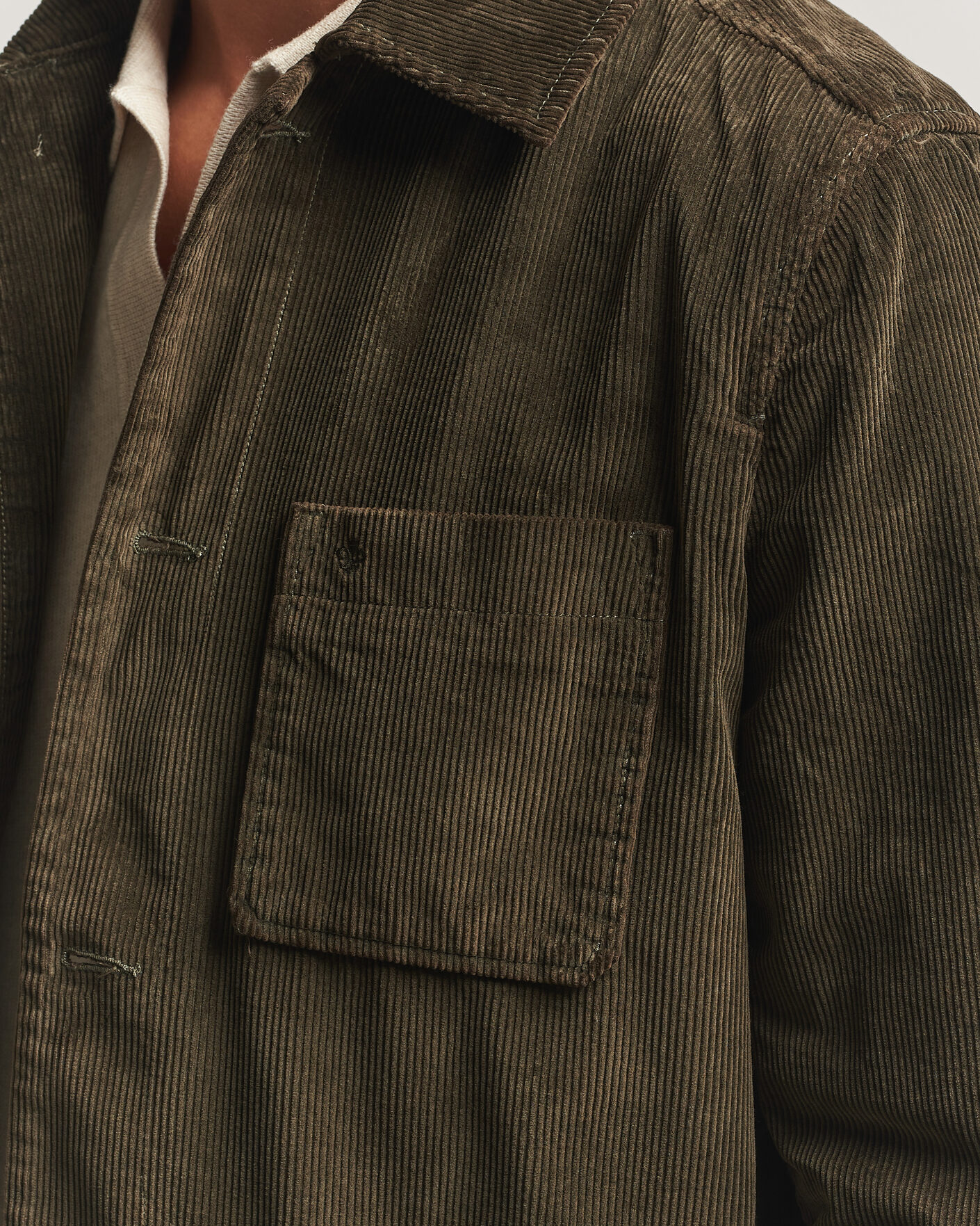 Uomini | Camicie | Morris | Fenix Cord Shirt Jacket Olive