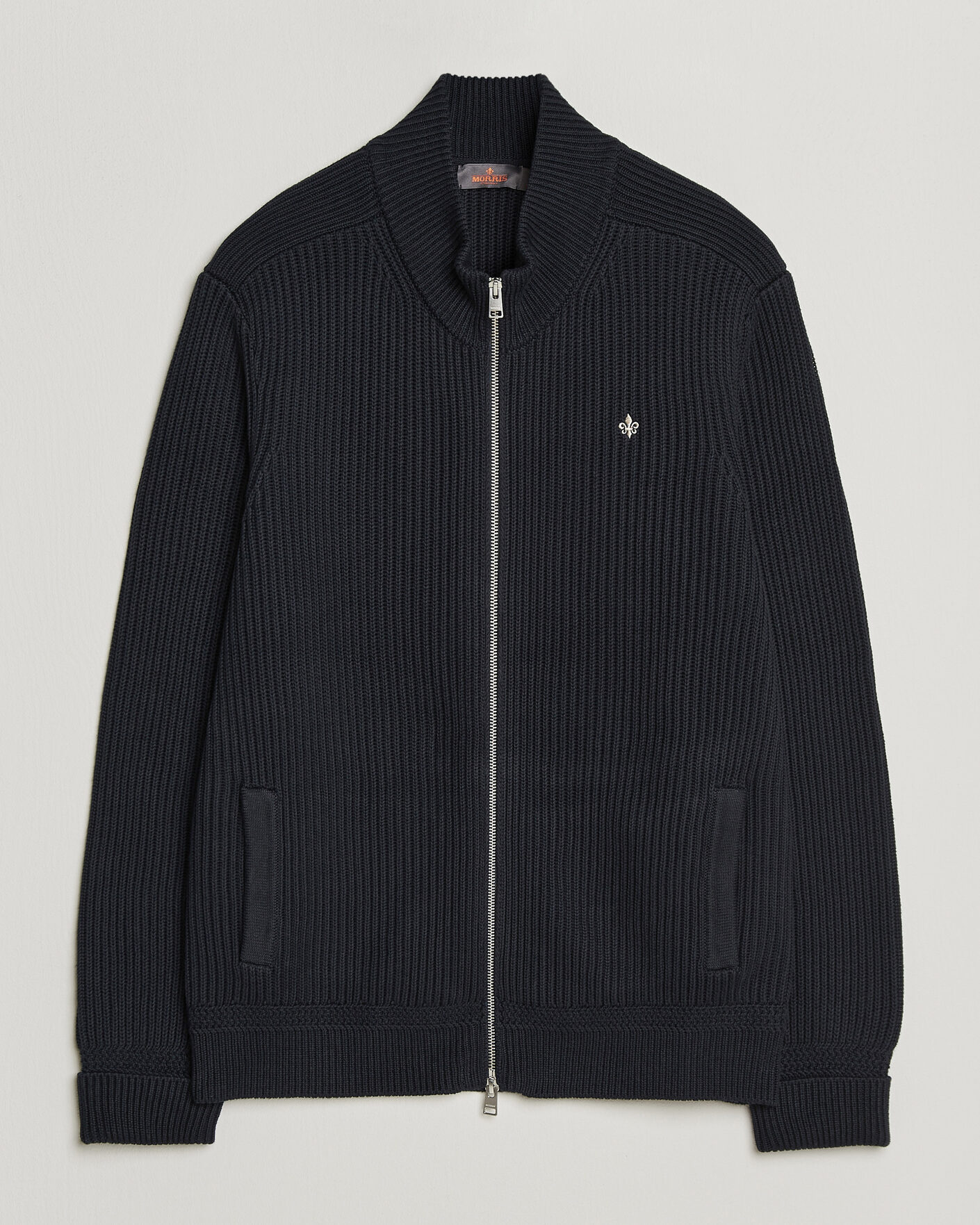 Uomini | Maglieria | Morris | Duncan Zip Cardigan Old Blue
