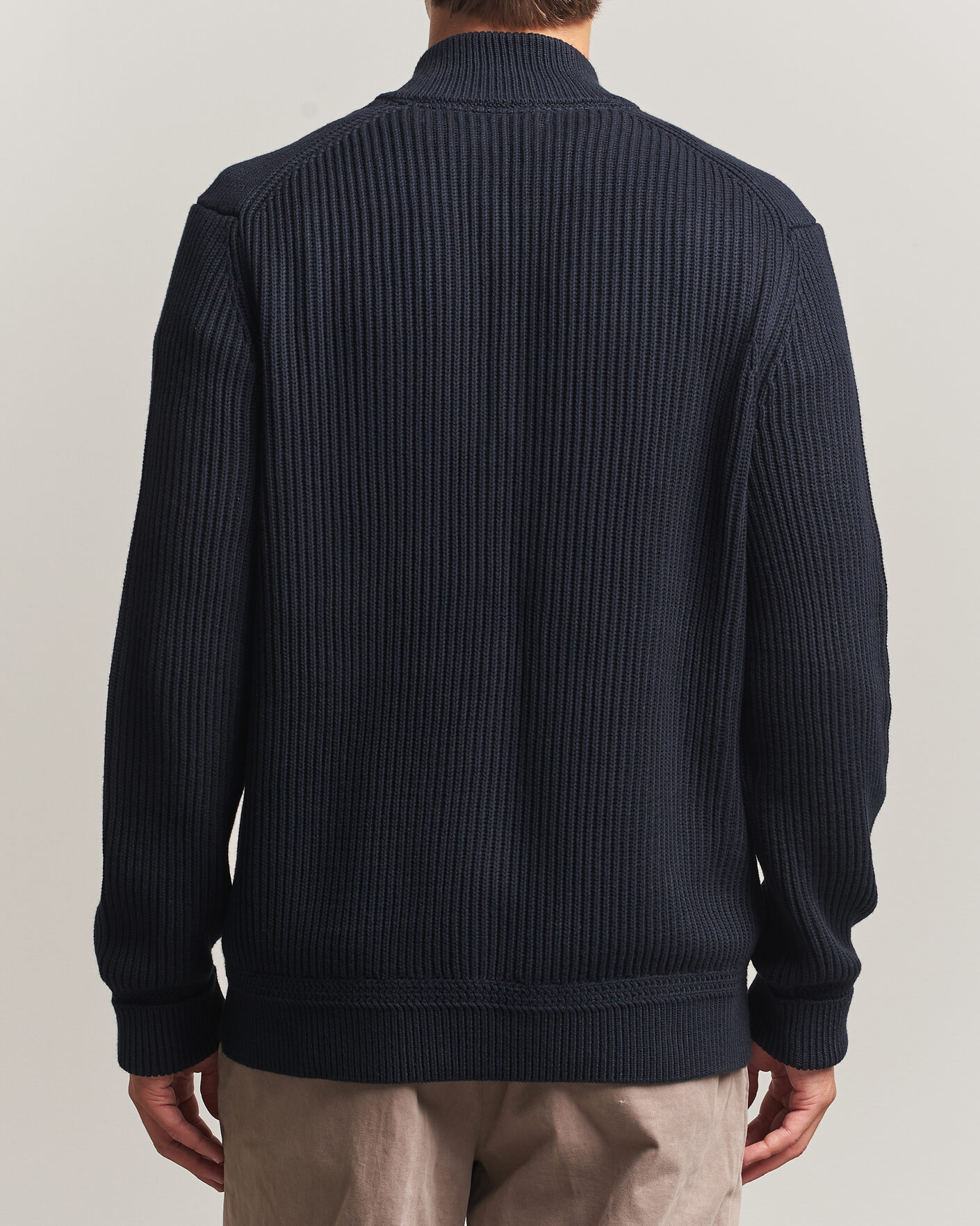 Uomini | Maglieria | Morris | Duncan Zip Cardigan Old Blue
