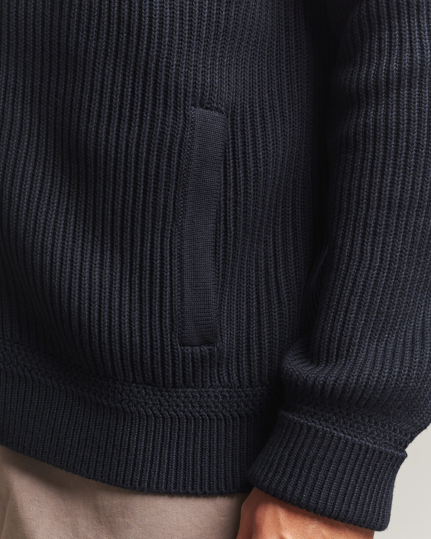 Uomini | Maglieria | Morris | Duncan Zip Cardigan Old Blue