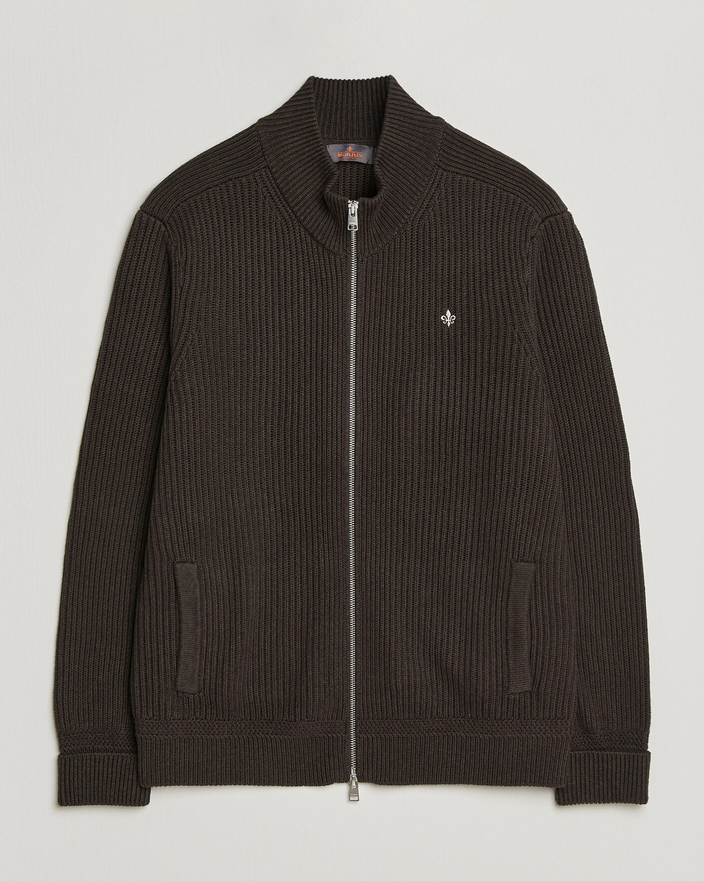 Uomini | Maglieria | Morris | Duncan Zip Cardigan Brown