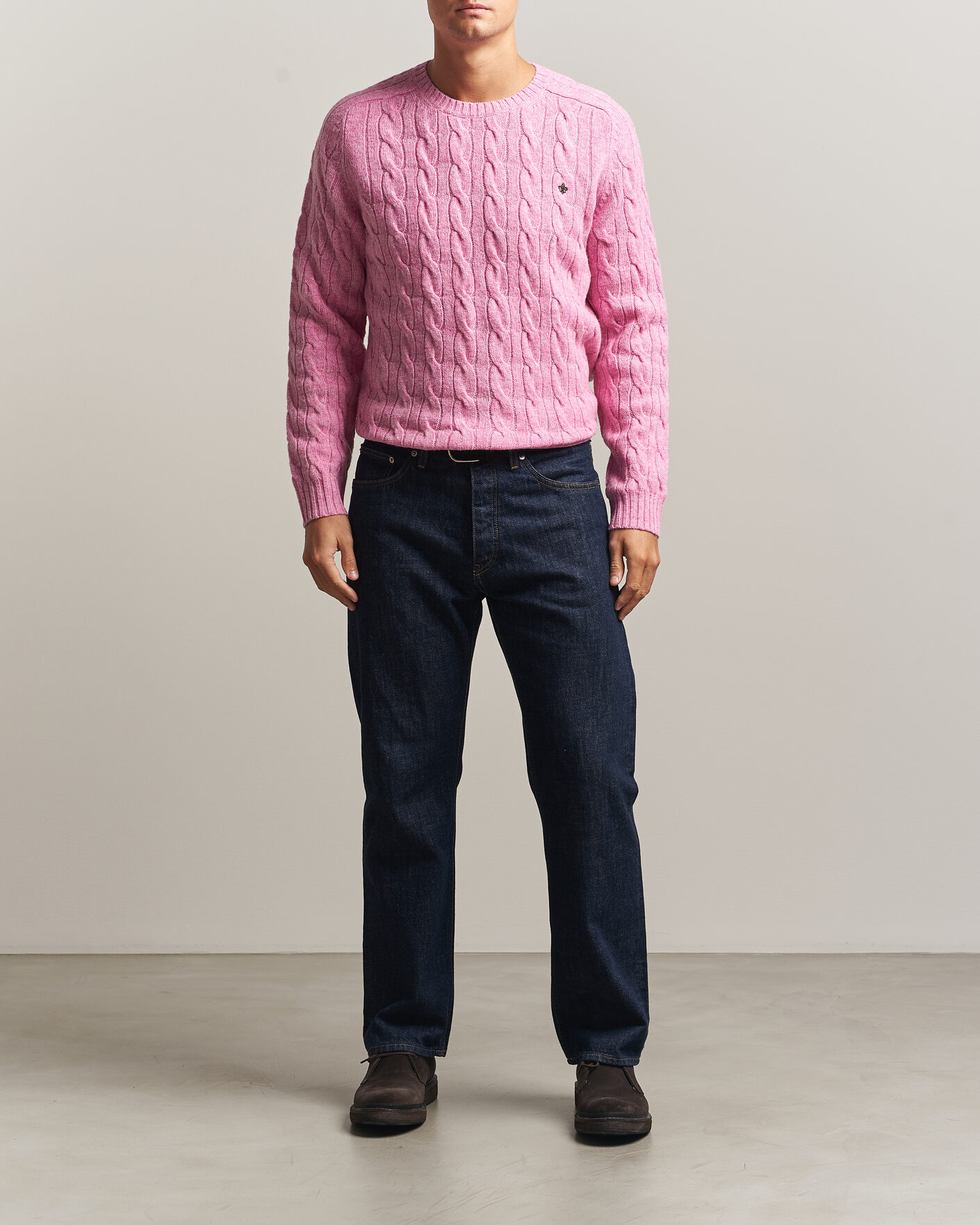 Uomini | Maglieria | Morris | Archard Cable Sweater Pink