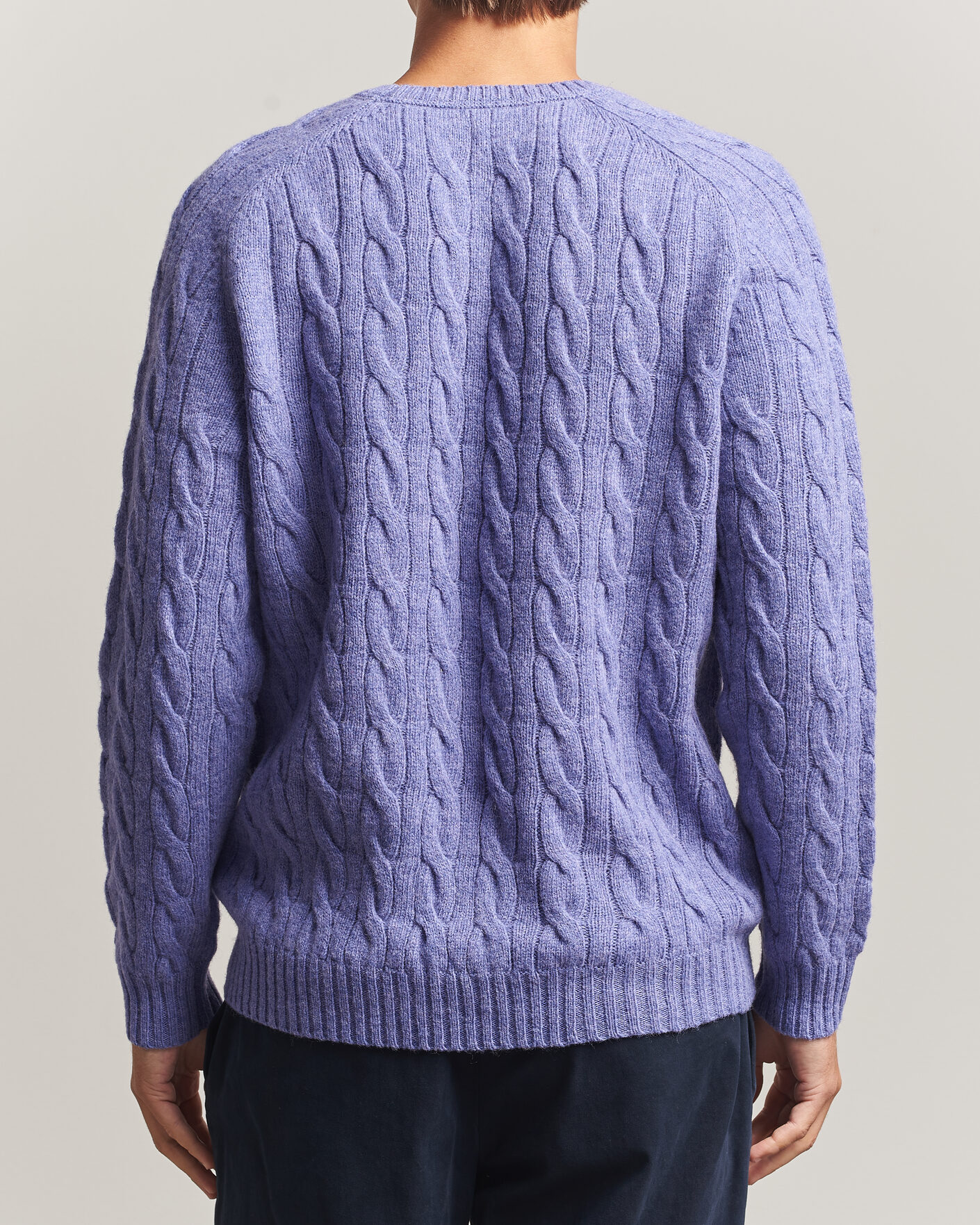 Uomini | Maglieria | Morris | Archard Cable Sweater Purple