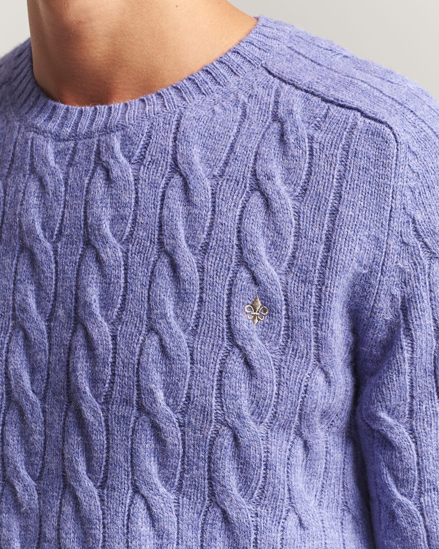 Uomini | Maglieria | Morris | Archard Cable Sweater Purple