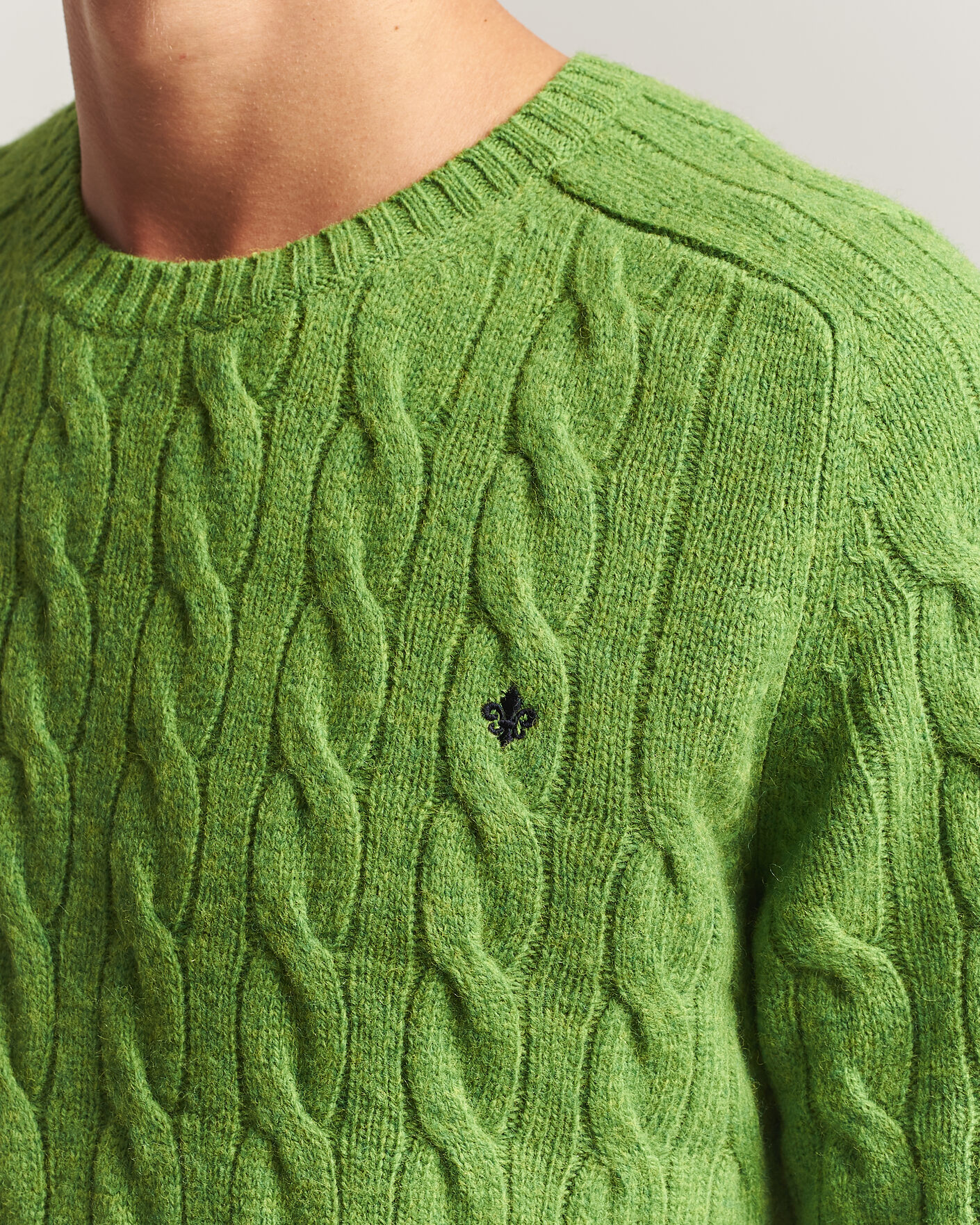 Uomini | Maglieria | Morris | Archard Cable Sweater Green