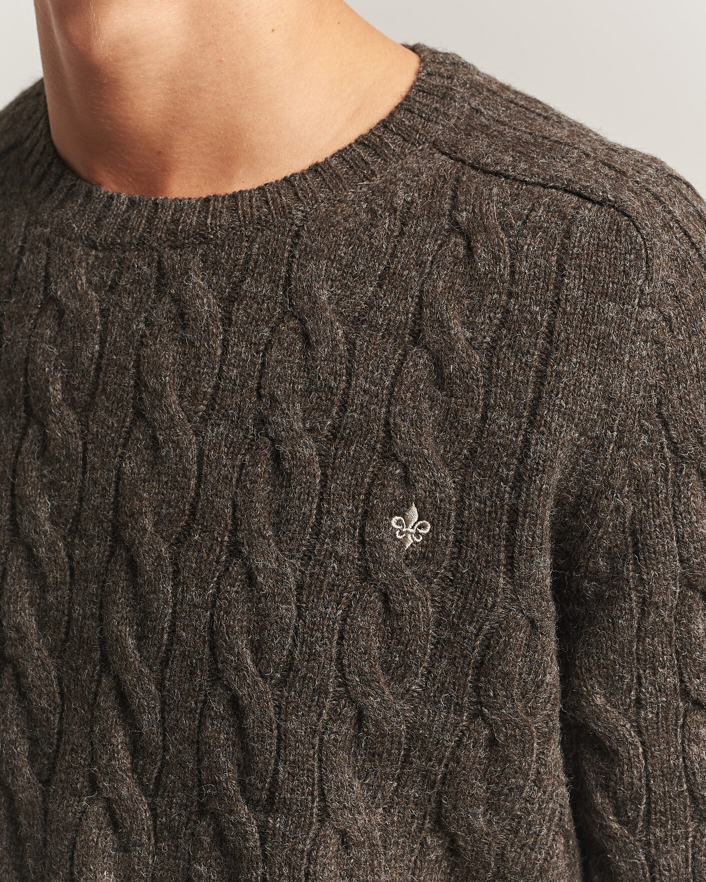 Uomini | Maglieria | Morris | Archard Cable Sweater Brown