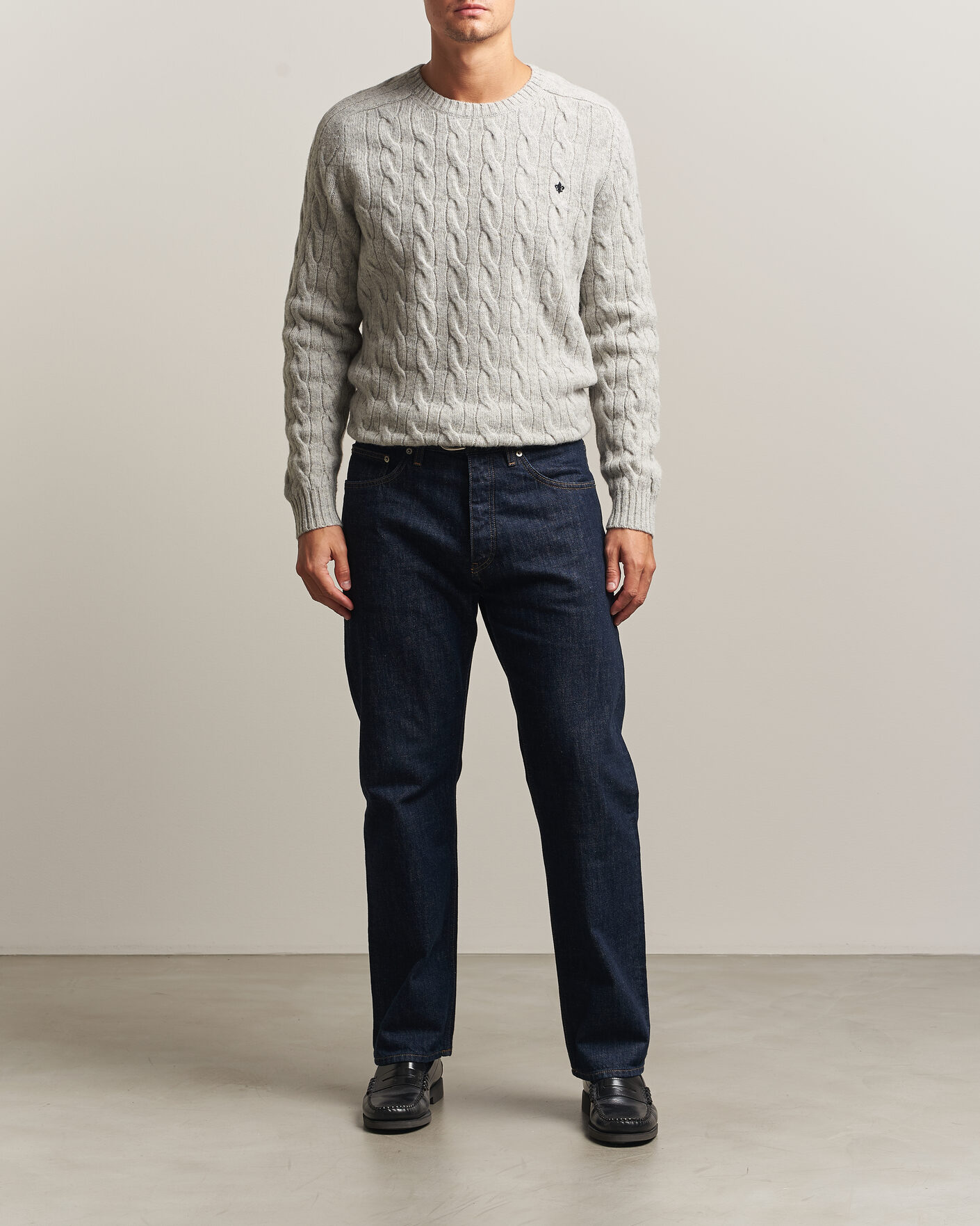 Uomini | Maglieria | Morris | Archard Cable Sweater Grey
