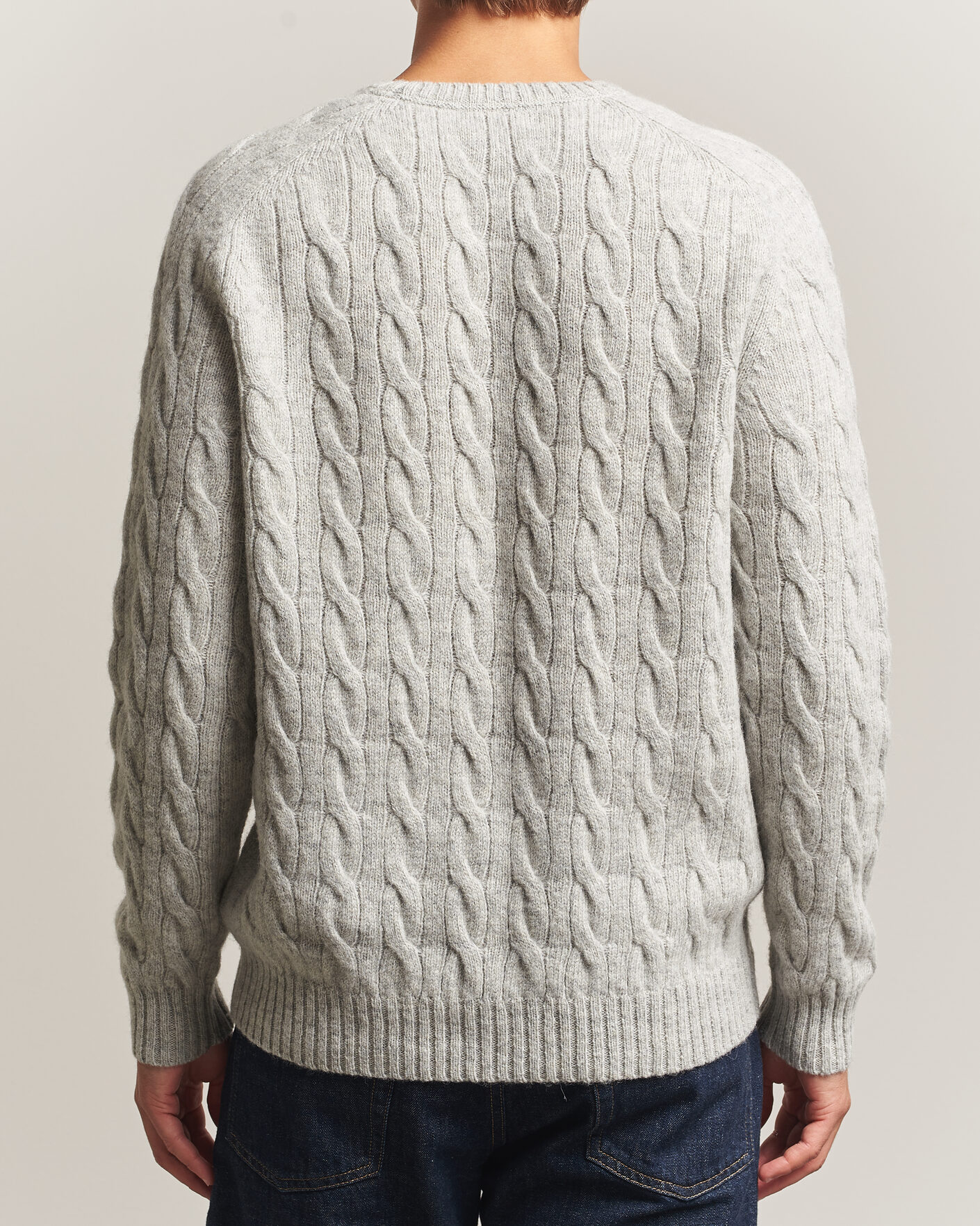 Uomini | Maglieria | Morris | Archard Cable Sweater Grey