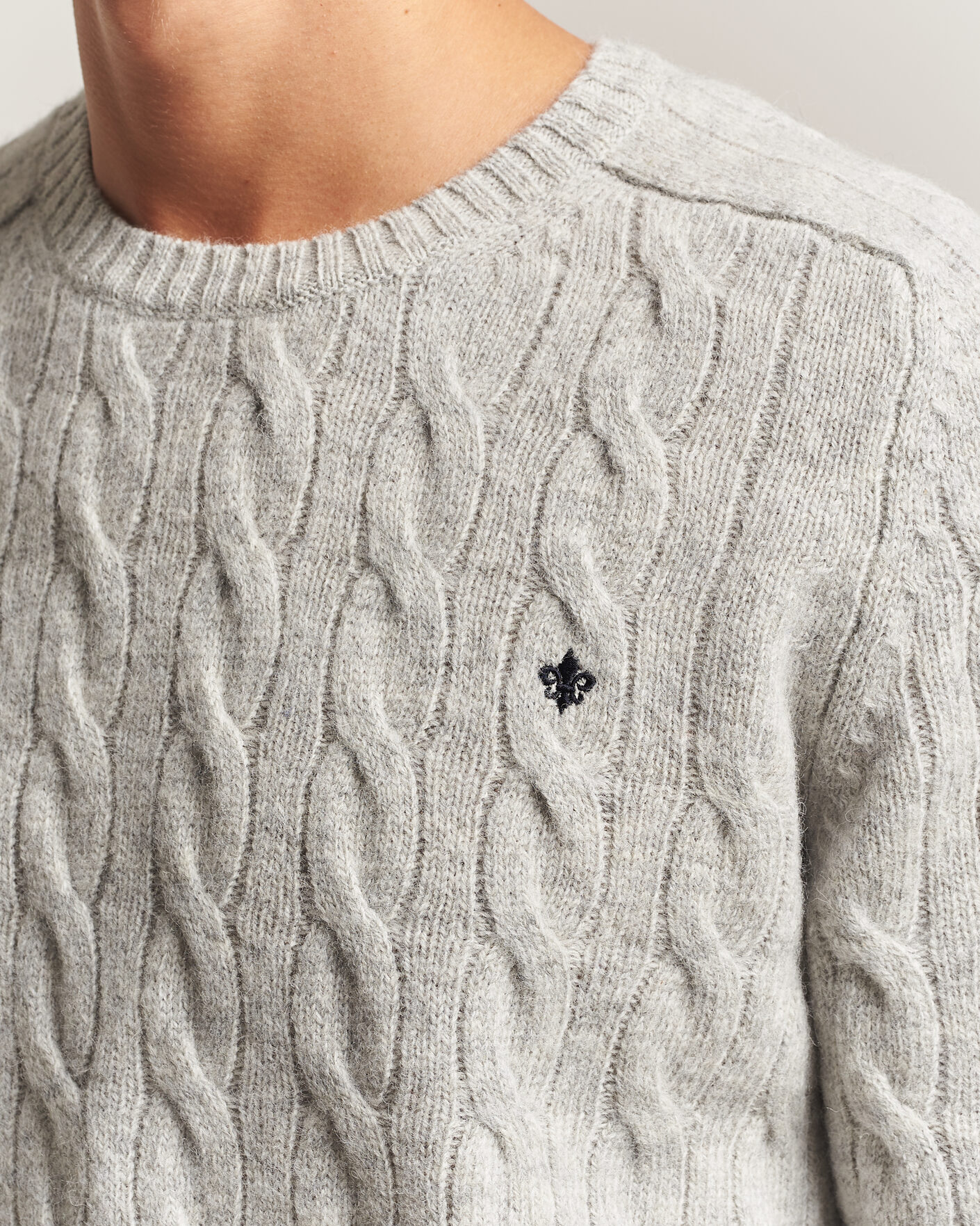 Uomini | Maglieria | Morris | Archard Cable Sweater Grey