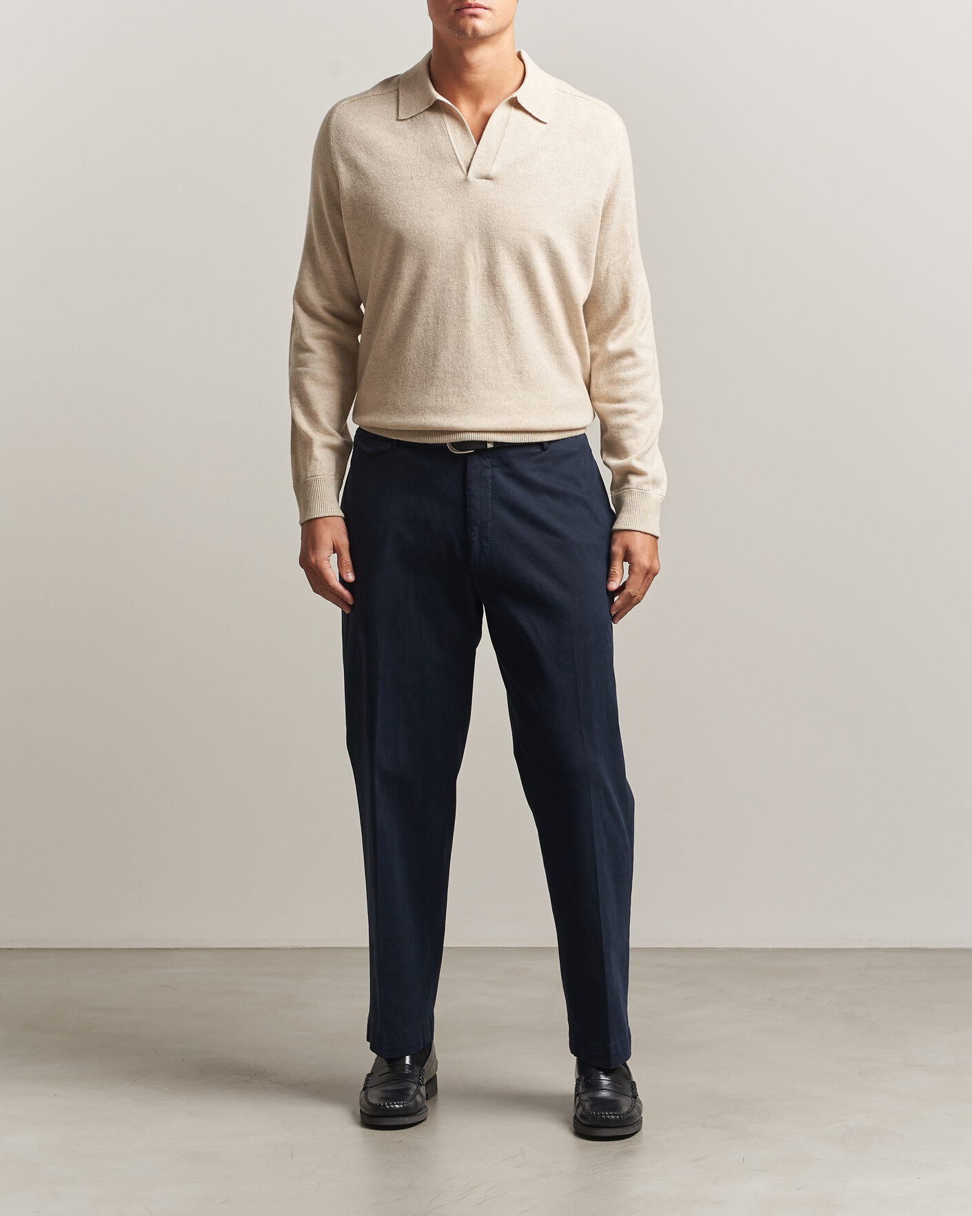 Uomini | Maglieria | Morris | Wilfred Cashmere Resort Polo Off White