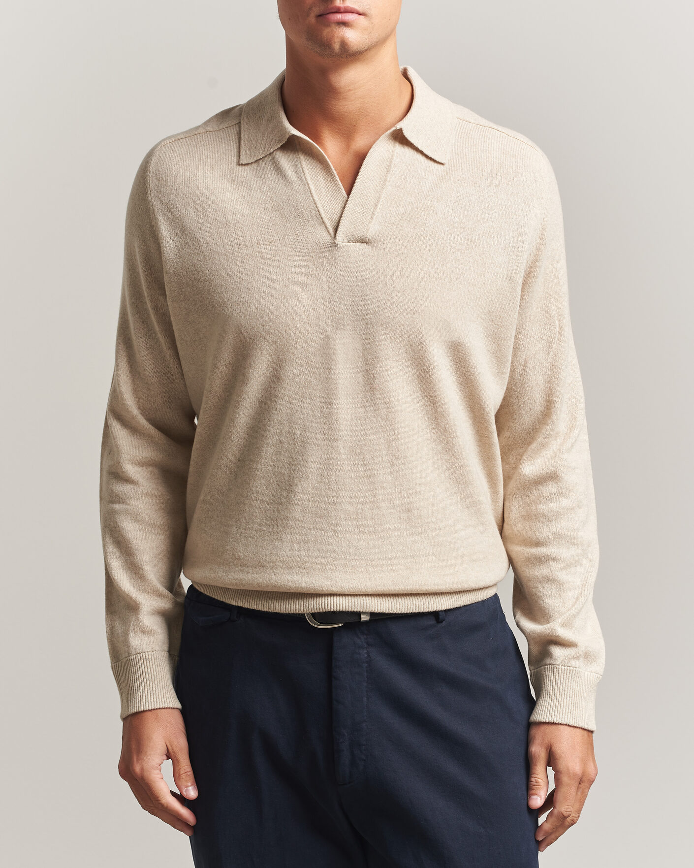 Uomini | Maglieria | Morris | Wilfred Cashmere Resort Polo Off White