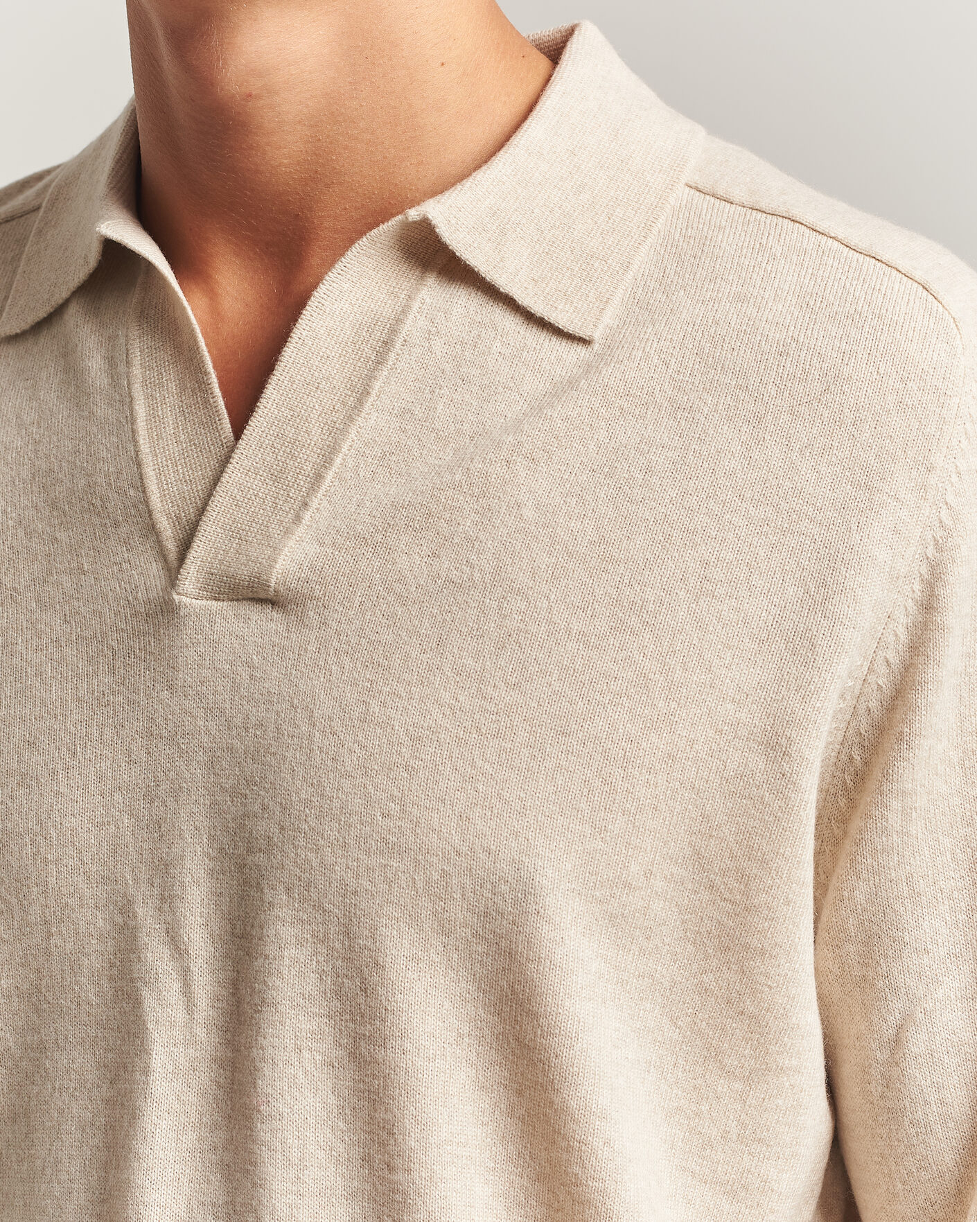 Uomini | Maglieria | Morris | Wilfred Cashmere Resort Polo Off White