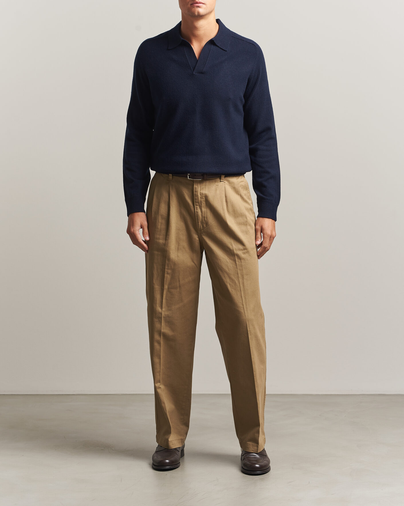 Uomini | Maglieria | Morris | Wilfred Cashmere Resort Polo Navy
