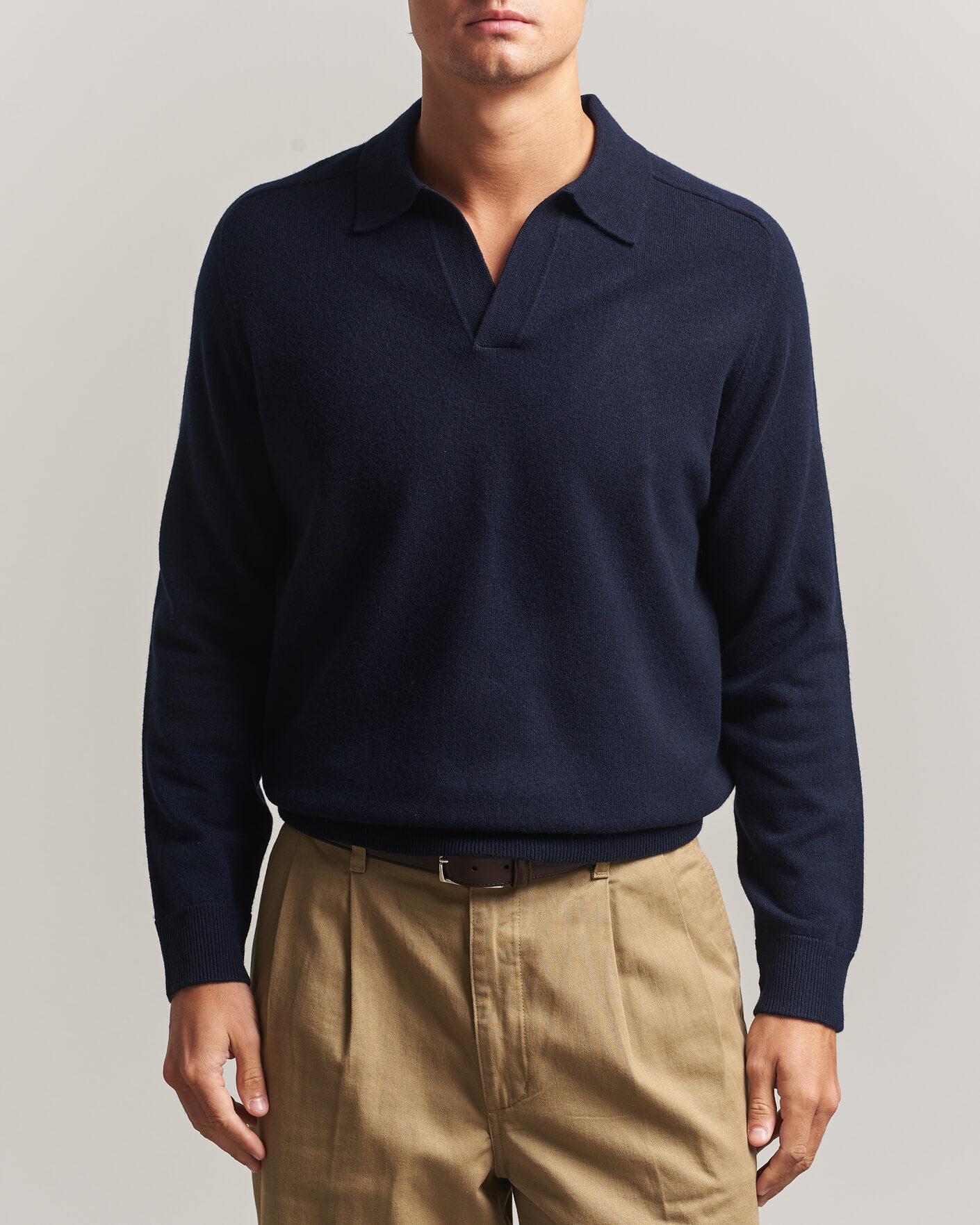 Uomini | Maglieria | Morris | Wilfred Cashmere Resort Polo Navy