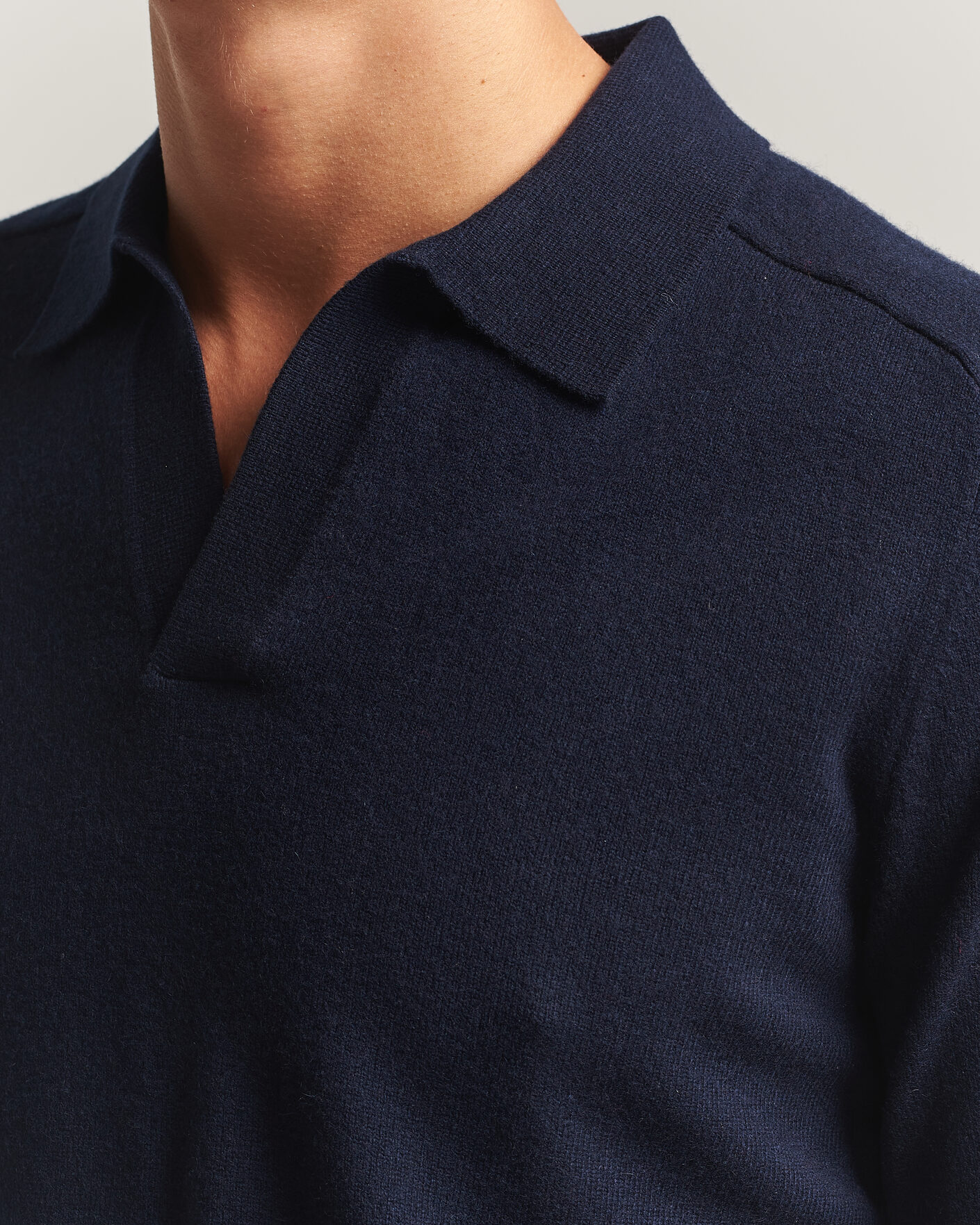 Uomini | Maglieria | Morris | Wilfred Cashmere Resort Polo Navy