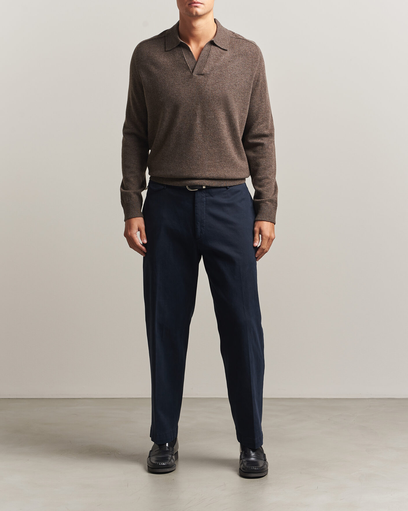 Uomini | Maglieria | Morris | Wilfred Cashmere Resort Polo Brown