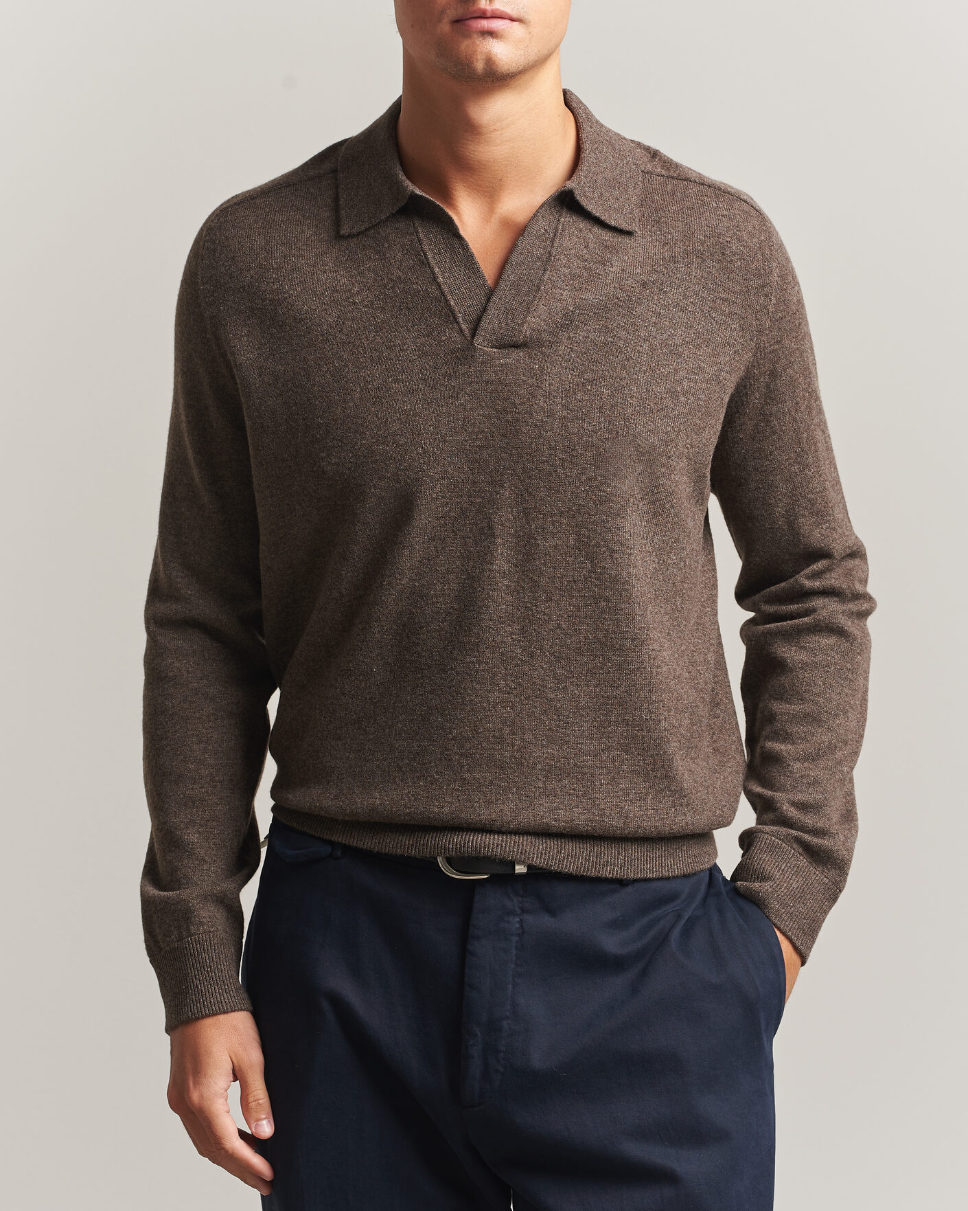 Uomini | Maglieria | Morris | Wilfred Cashmere Resort Polo Brown
