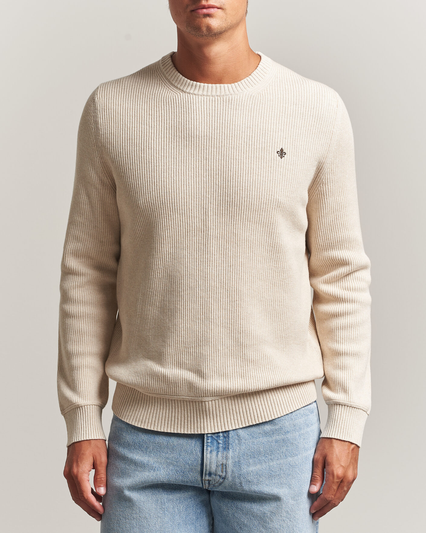 Uomini | Maglieria | Morris | Colin O-Neck Khaki