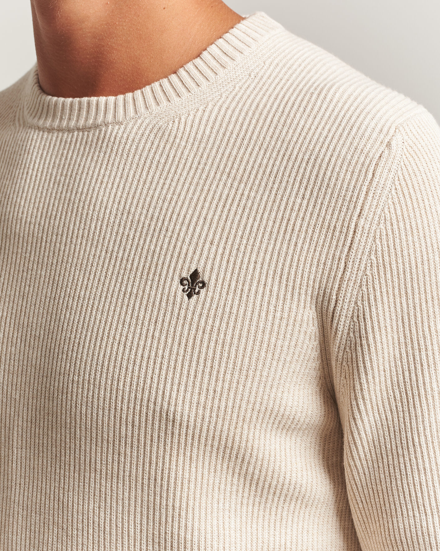 Uomini | Maglieria | Morris | Colin O-Neck Khaki
