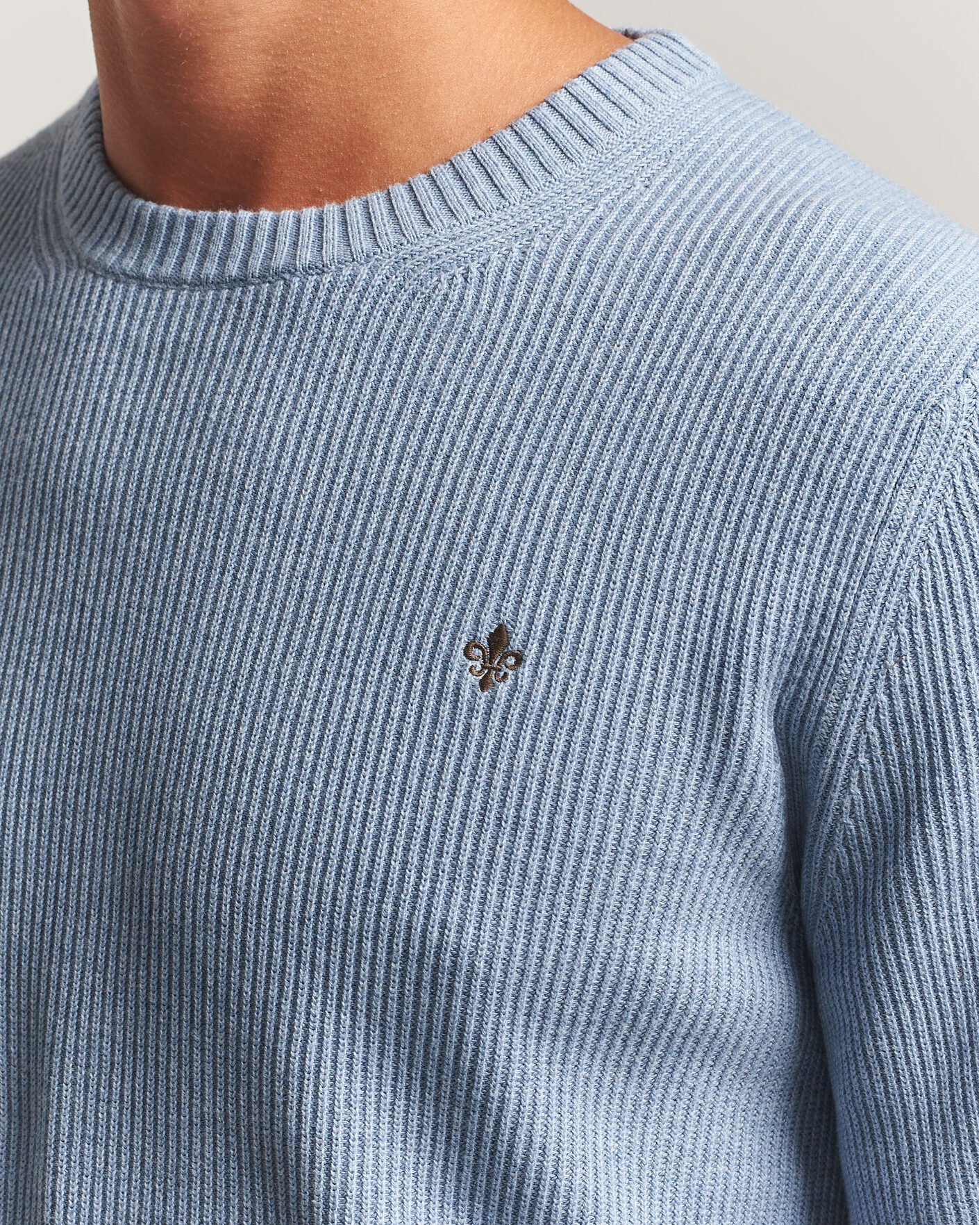 Uomini | Maglieria | Morris | Colin O-Neck Light Blue